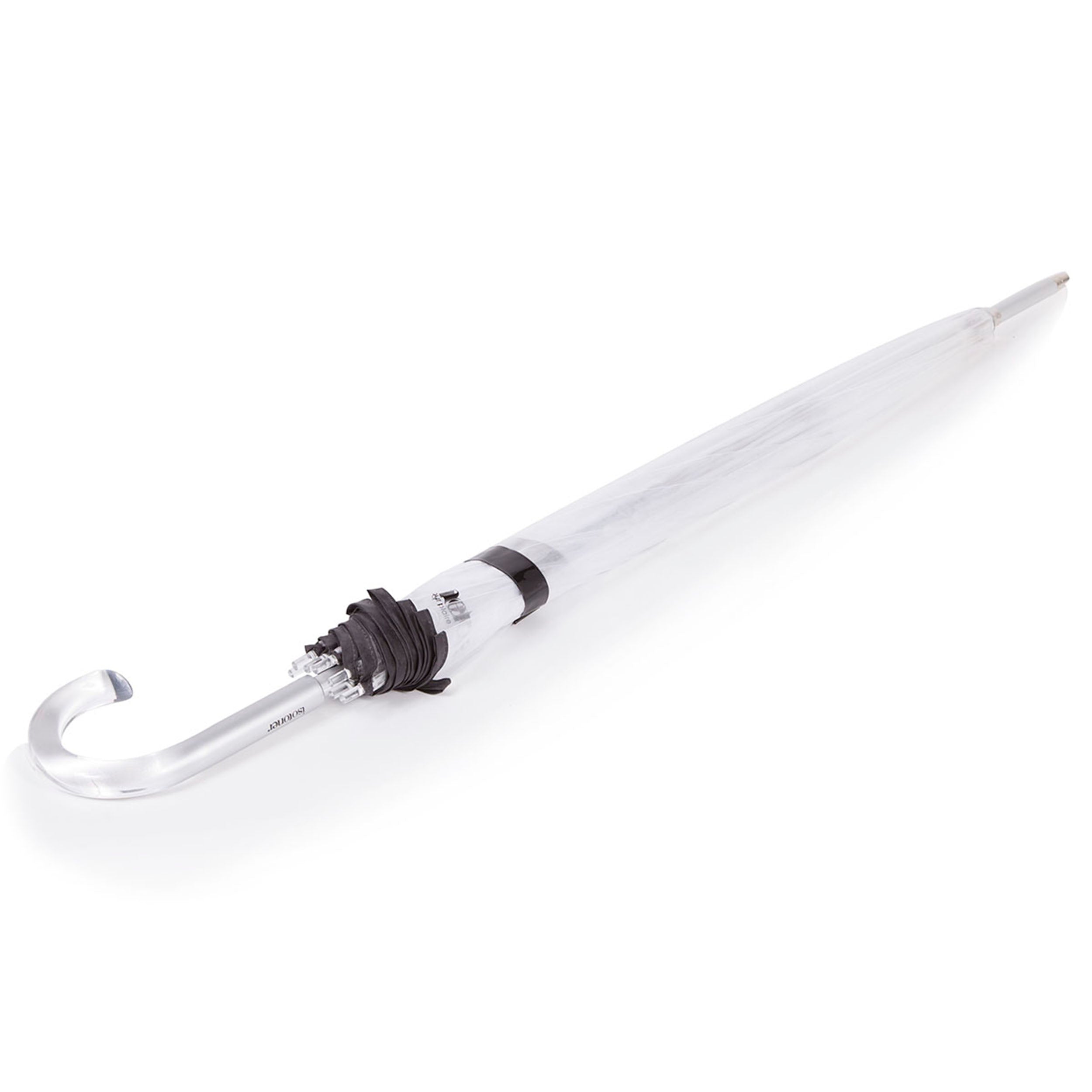 isotoner-parapluie-cloche-transparent-pvc-noir image 3