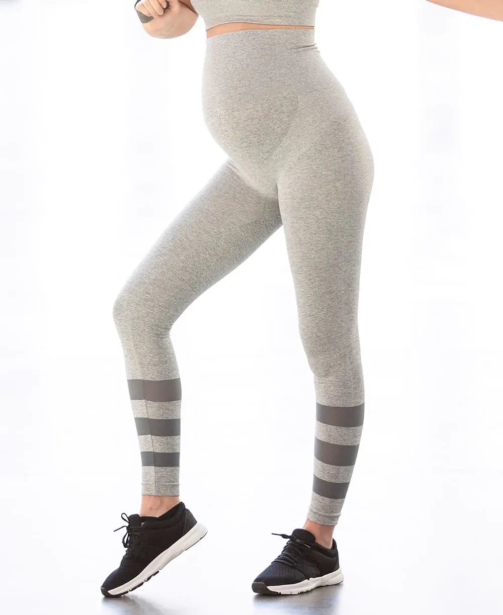 cache-c-ur-woma-legging-de-sport-et-de-grossesse-gris-sans-coutures image 2
