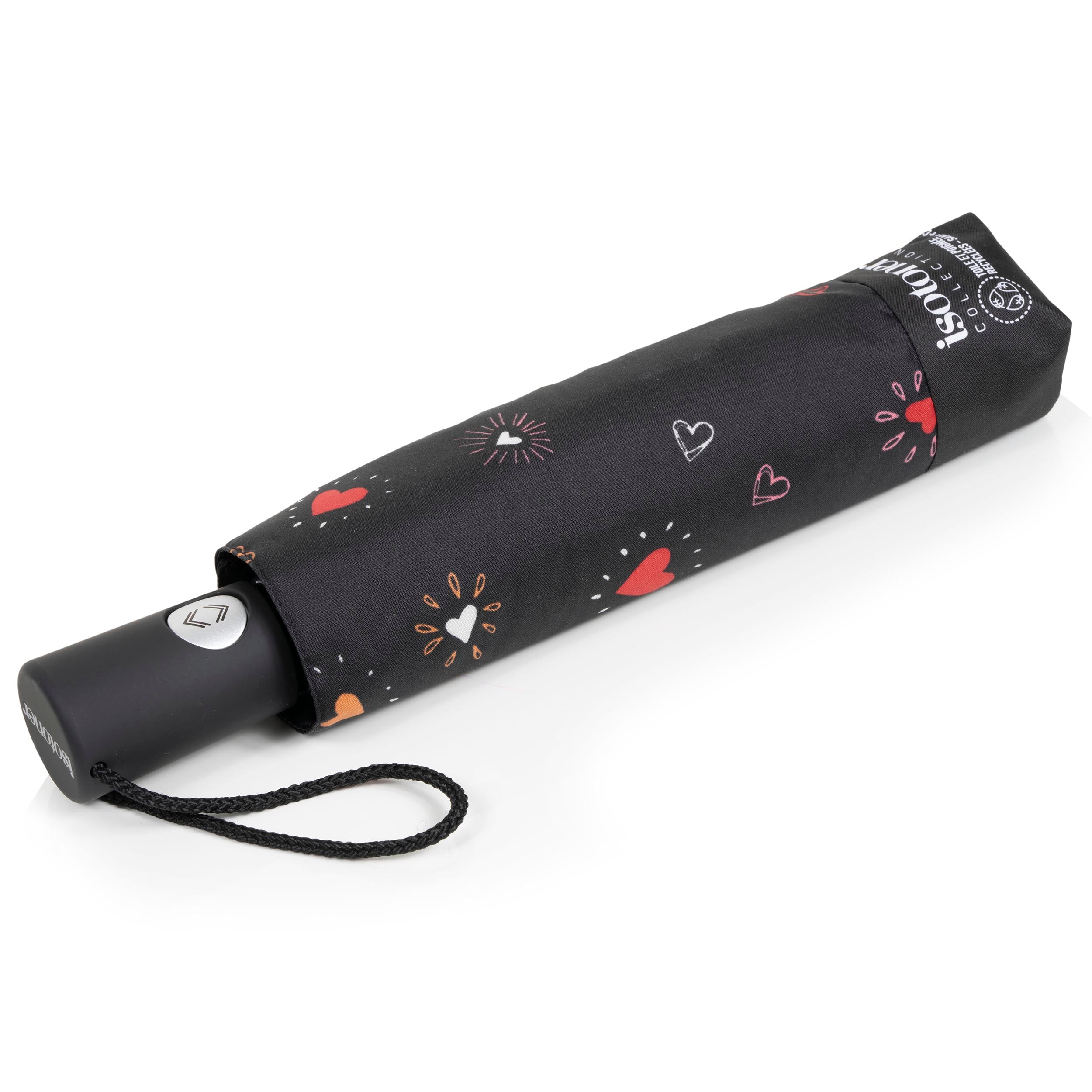 isotoner-parapluie-auto-c-ur-rouge-ouverture-automatique image 1