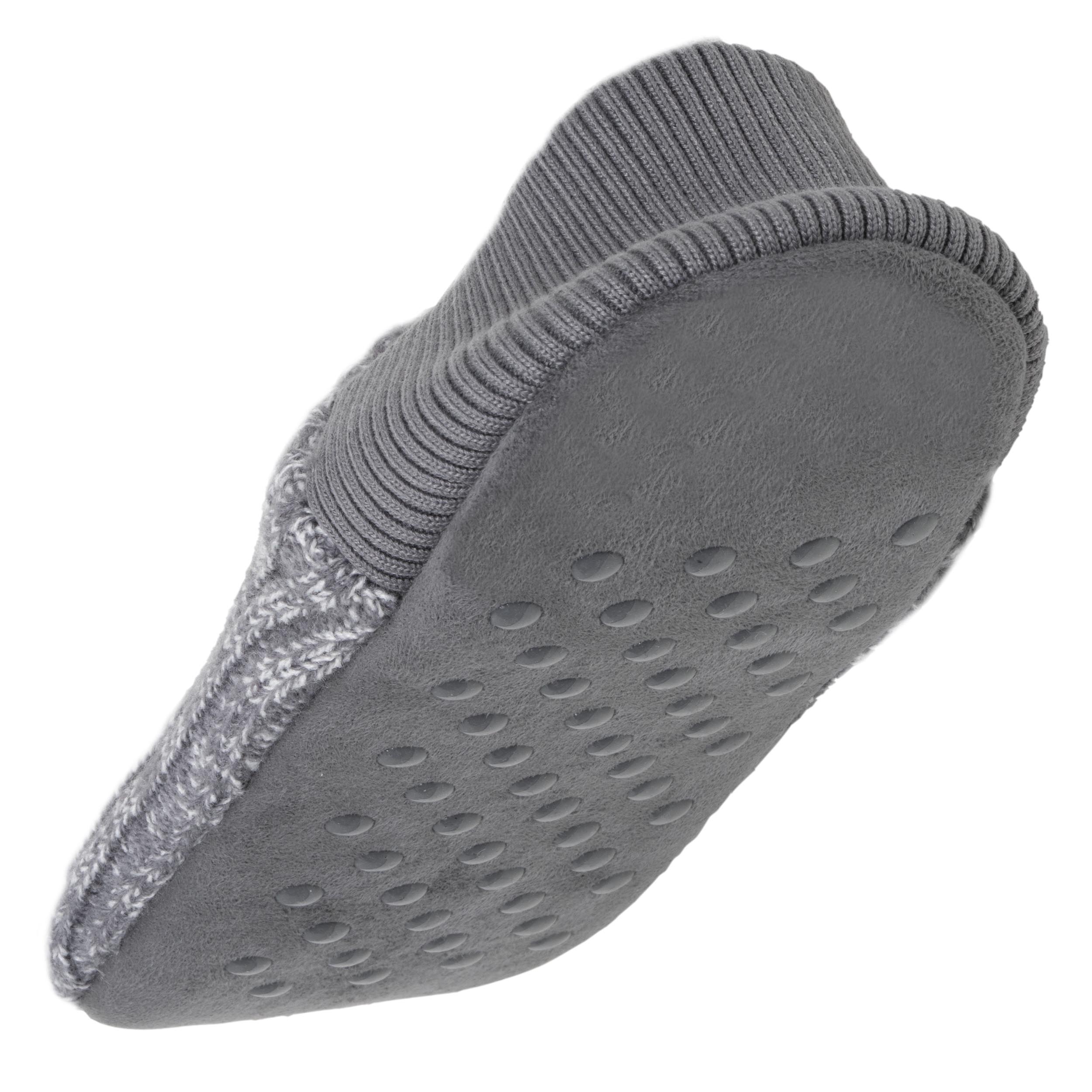 isotoner-chaussettes-slippers-homme-maille-gris-chin image 5