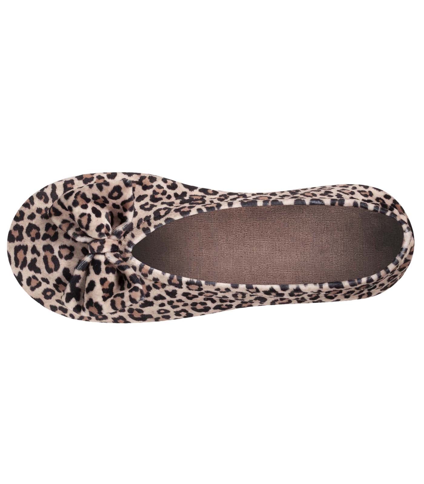 isotoner-chaussons-ballerines-femme-grand-n-ud-panth-re image 7
