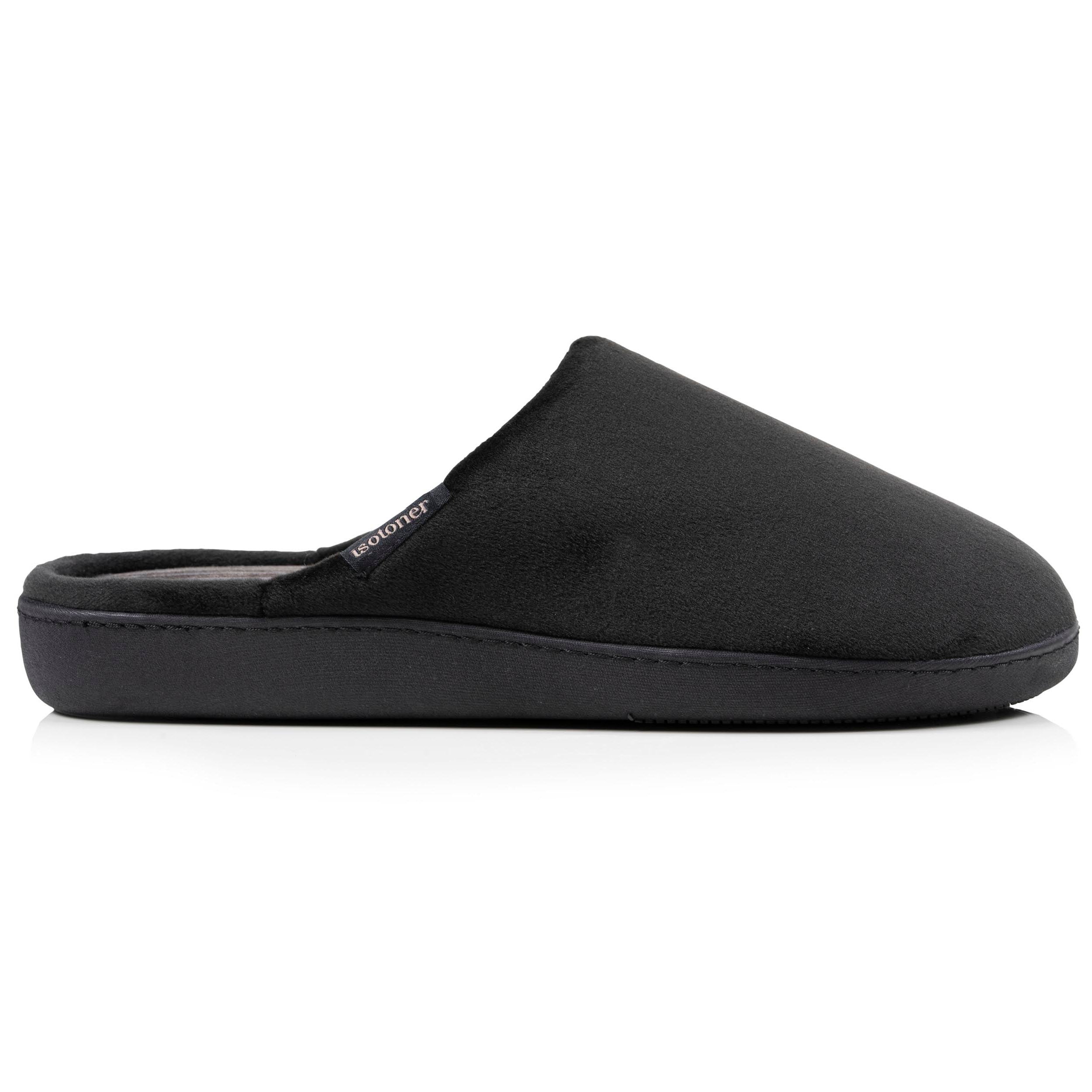 isotoner-chaussons-mules-homme-noir-int-rieur-rayures image 8