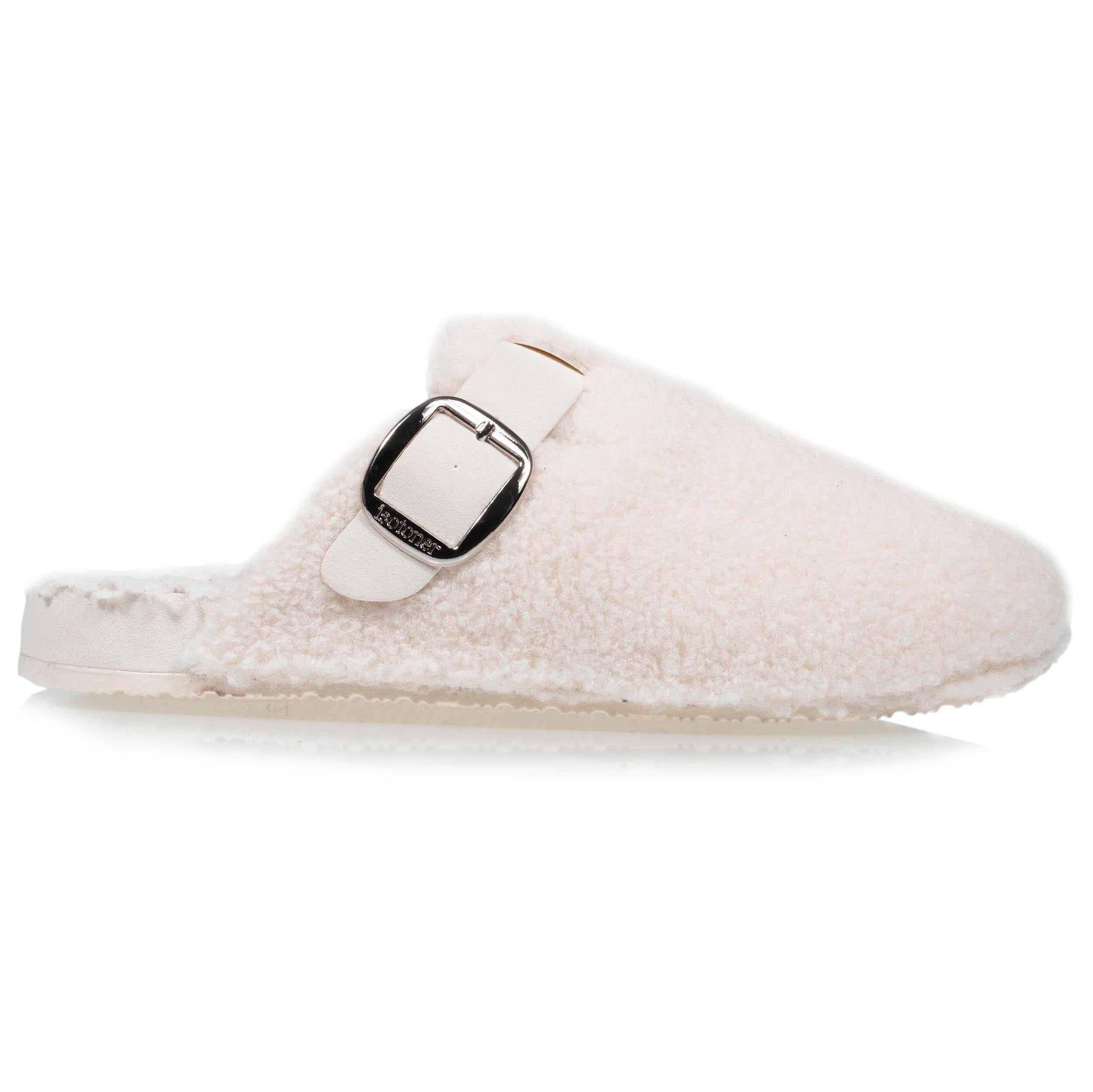 isotoner-chaussons-mules-femme-sherpa-ivoire-everywear image 8