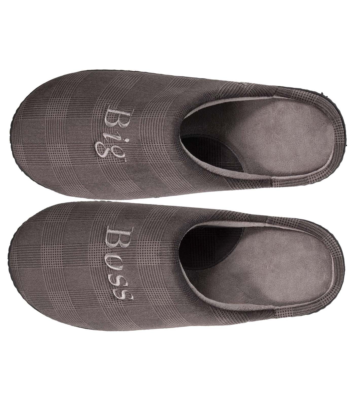 isotoner-chaussons-mules-homme-big-boss-gris image 7
