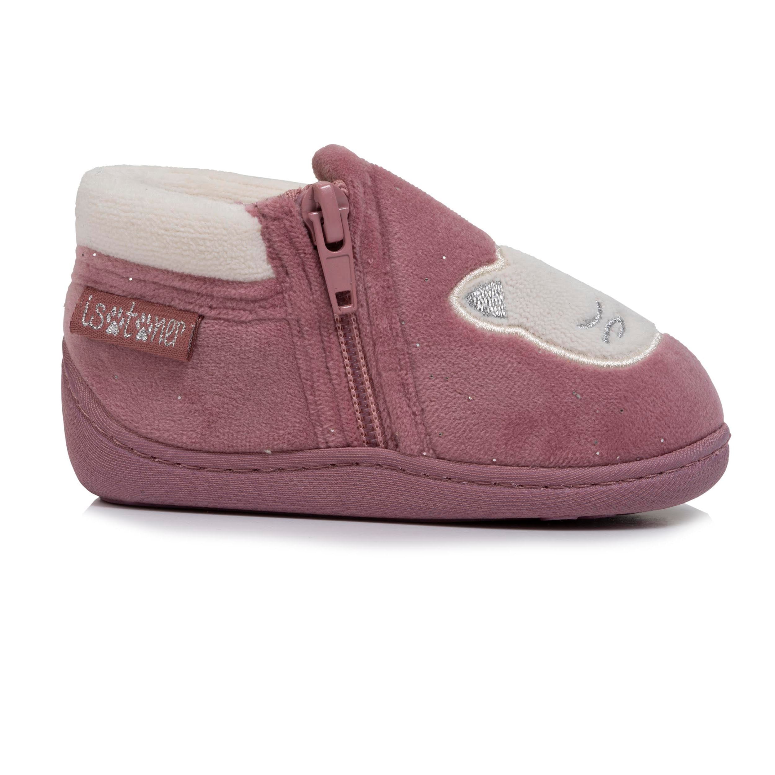 isotoner-chaussons-bottillons-zip-enfant-rose-chat image 8