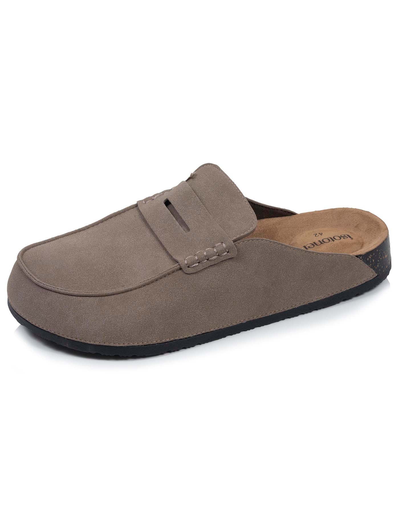 isotoner-sabots-mocassin-homme-taupe image 6