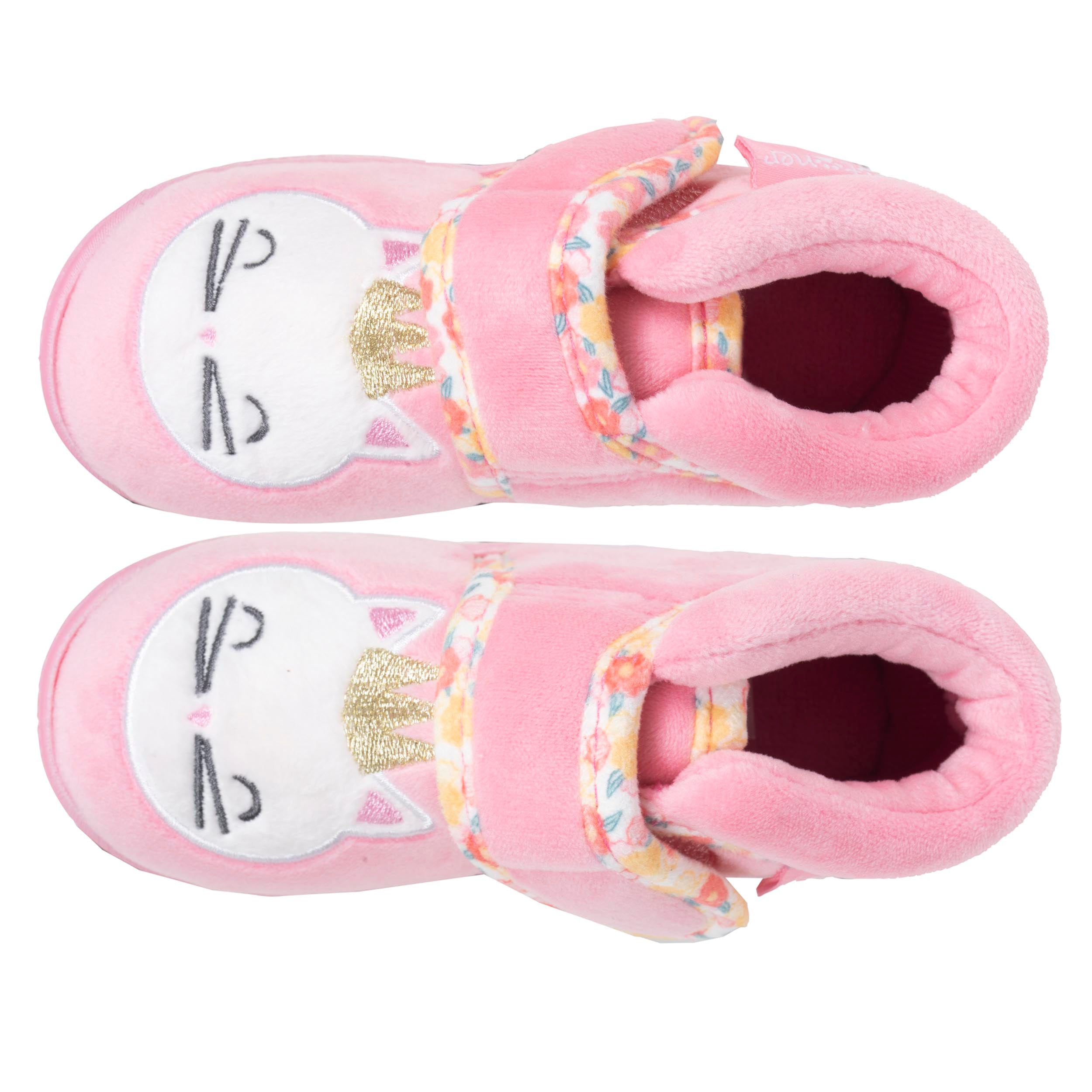 isotoner-chaussons-bottillons-scratch-b-b-rose-microvelours image 2