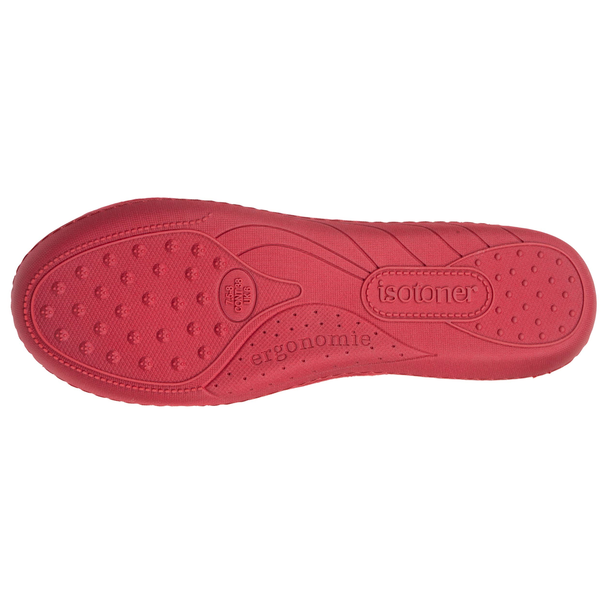 isotoner-chaussons-ballerines-femme-n-ud-rouge image 5