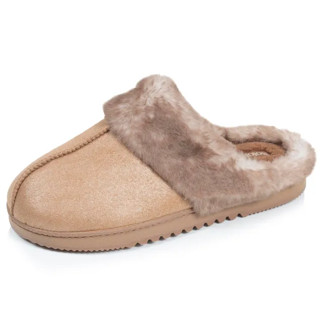 isotoner-chaussons-mules-crant-es-femme-camel image 1