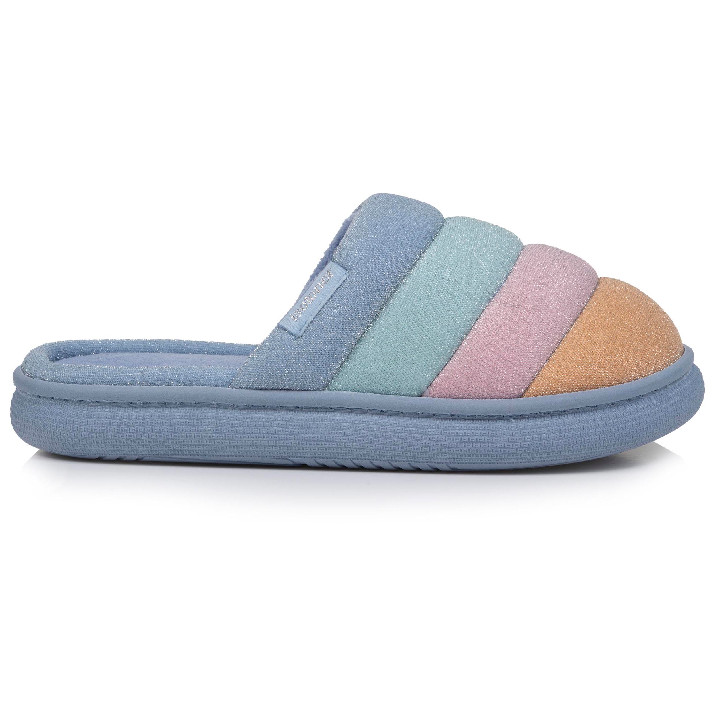 isotoner-chaussons-mules-femme-bloup-arc-en-ciel image 8
