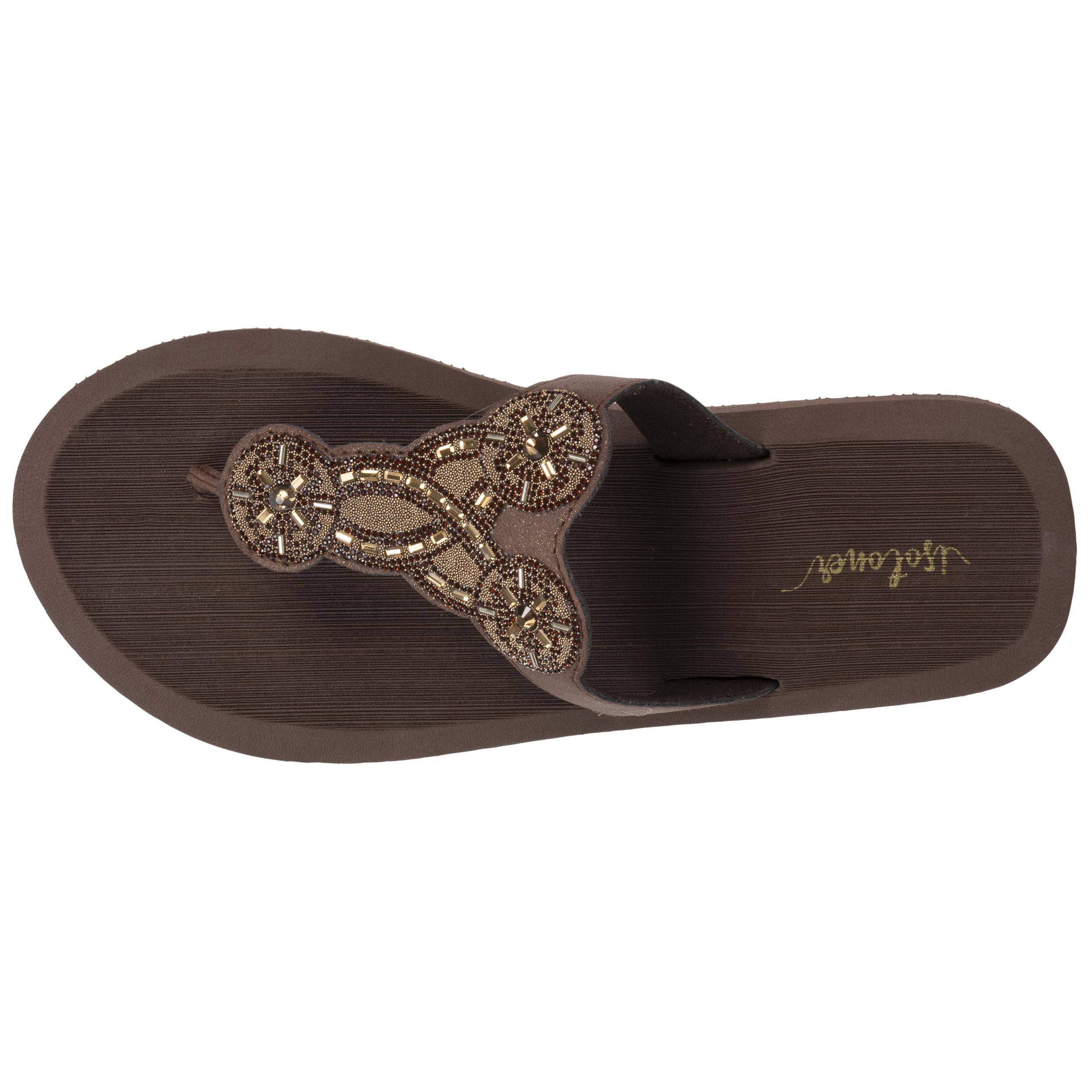 isotoner-tongs-femme-yoga-sophistiqu-e-marron-confort image 3