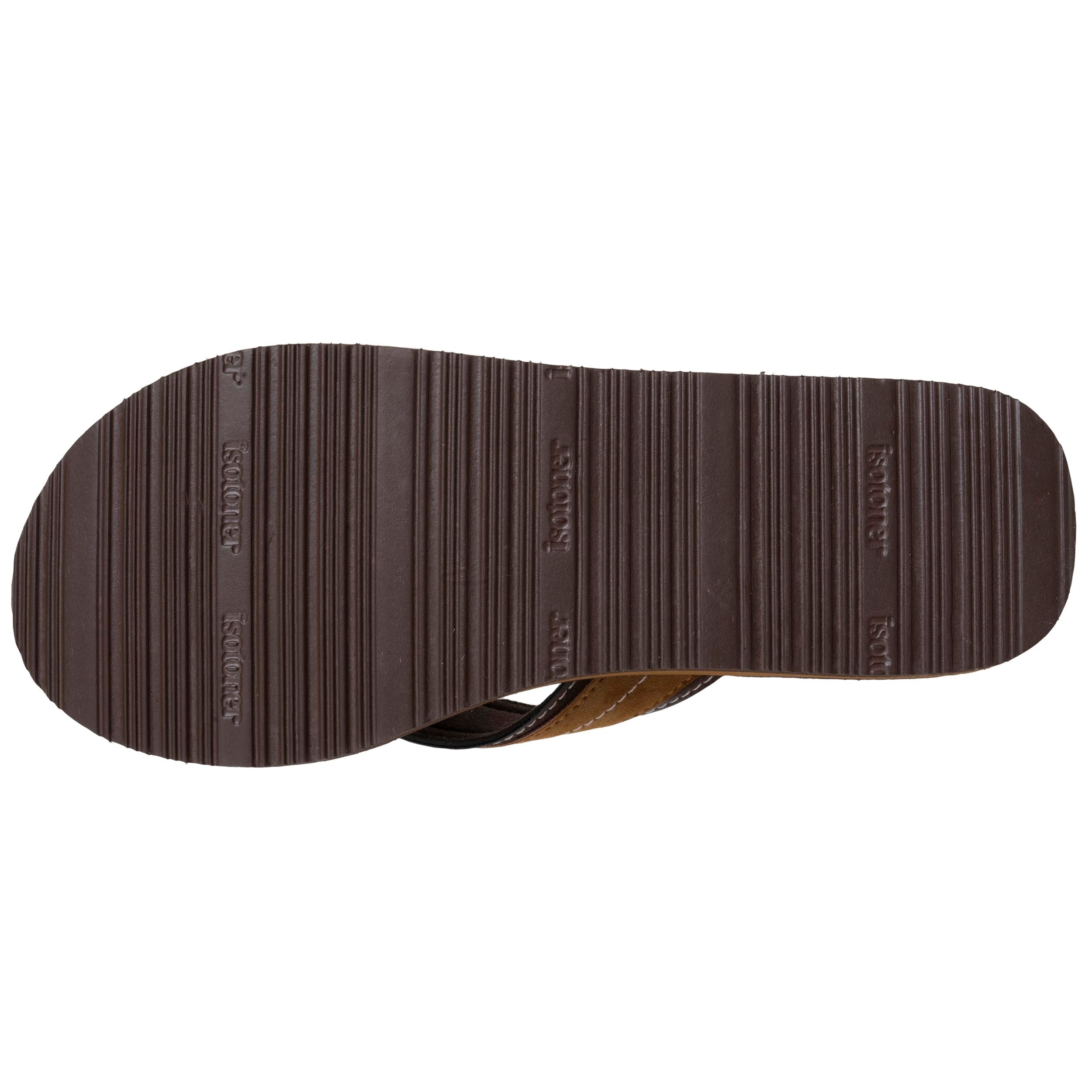 isotoner-tongs-homme-tige-large-sport-marron image 4