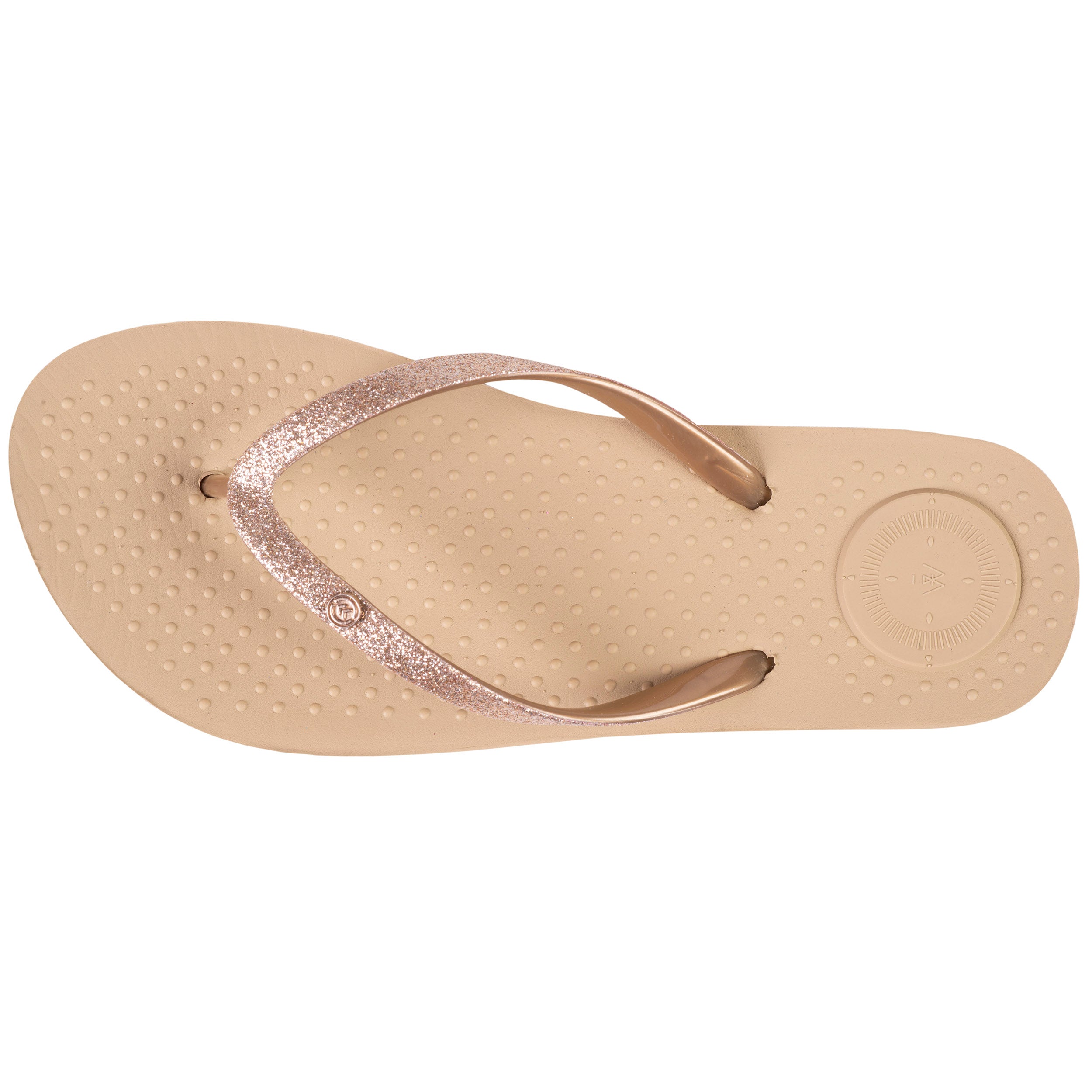 isotoner-tongs-femme-tige-paillettes-beige-everywear image 2