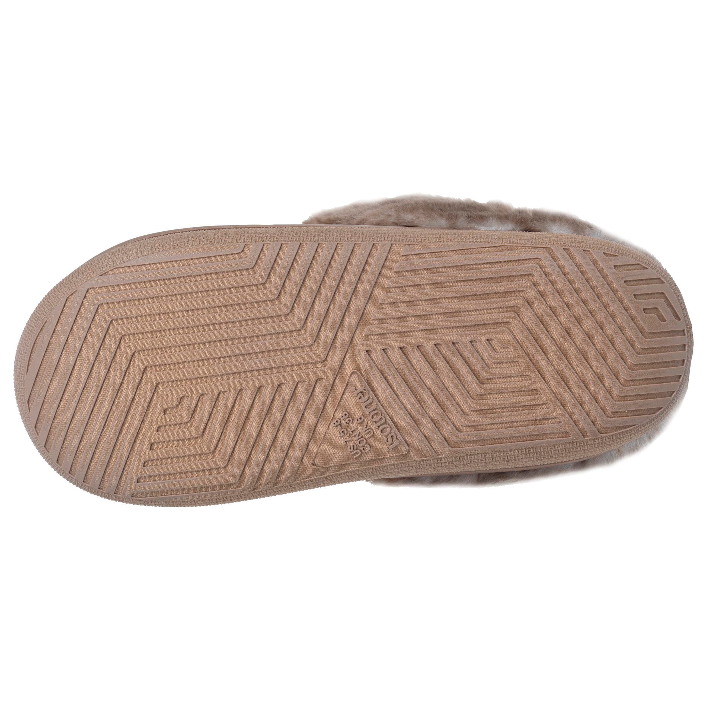 isotoner-chaussons-mules-femme-bloup-camel image 5