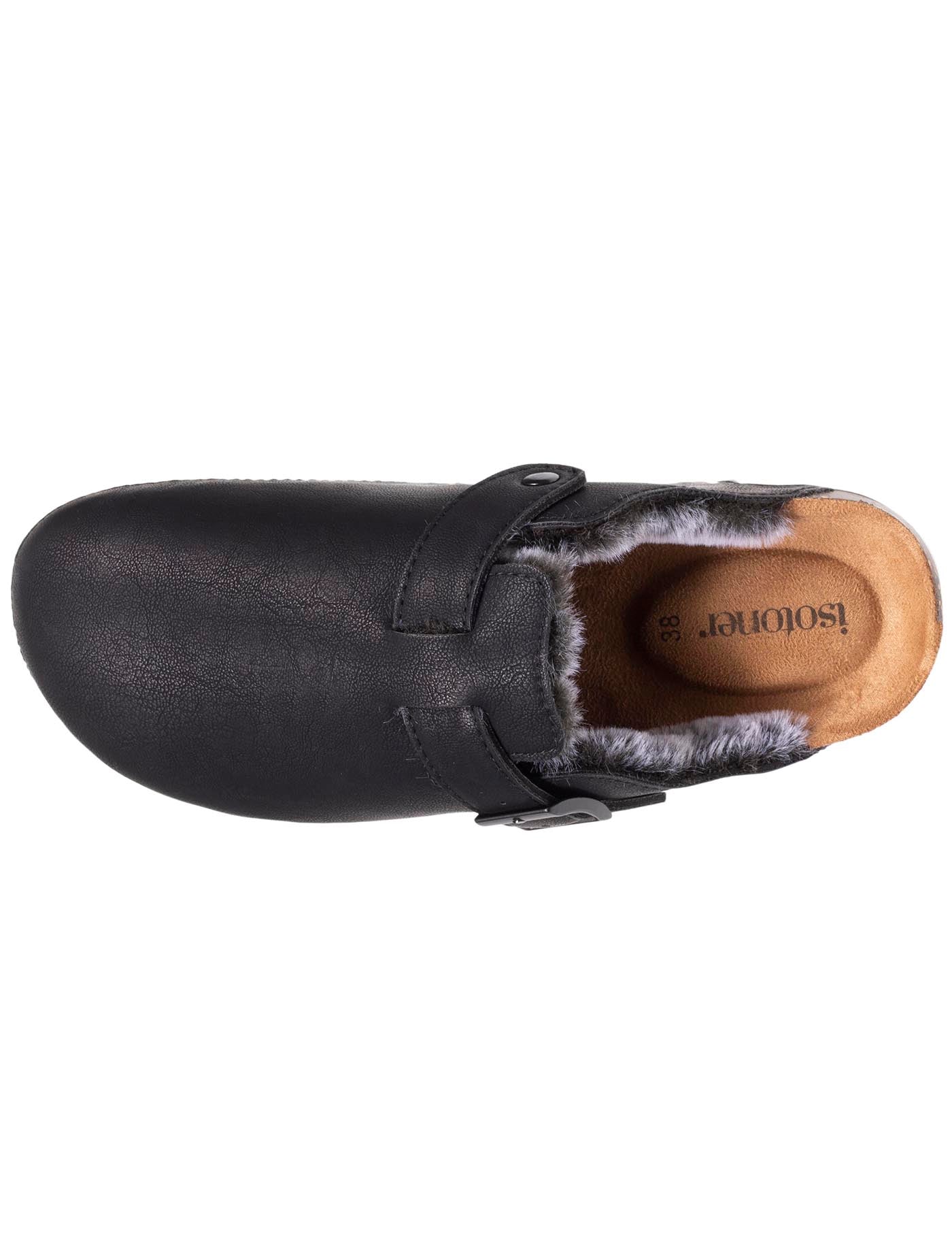 isotoner-sabots-fourr-s-femme-noir-doublure-fourrure image 7