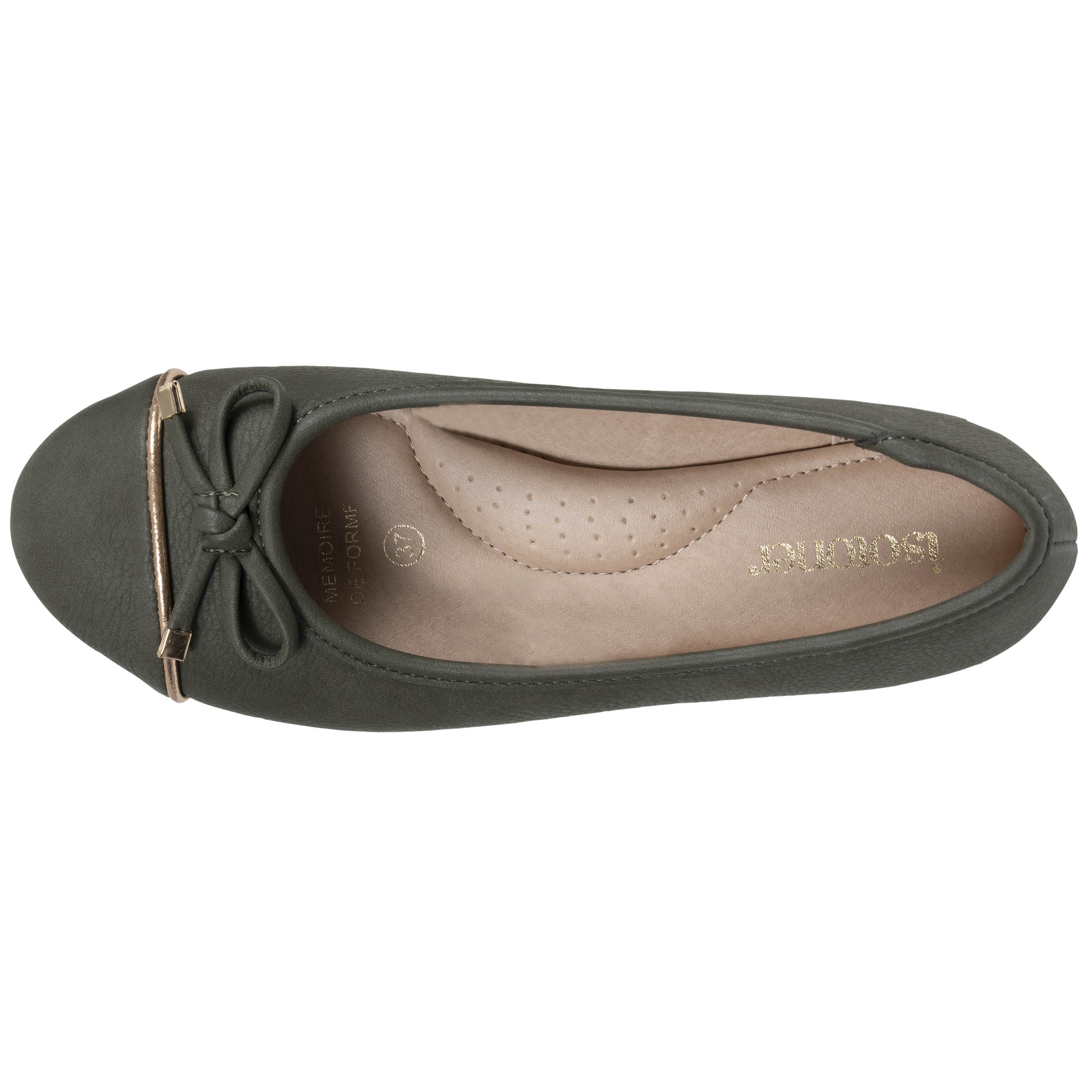 isotoner-ballerines-femme-corde-talon-compens-kaki image 3