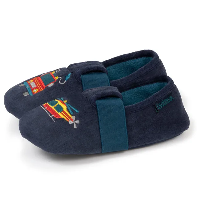 isotoner-chaussons-slippers-gar-on-pompier-marine image 1