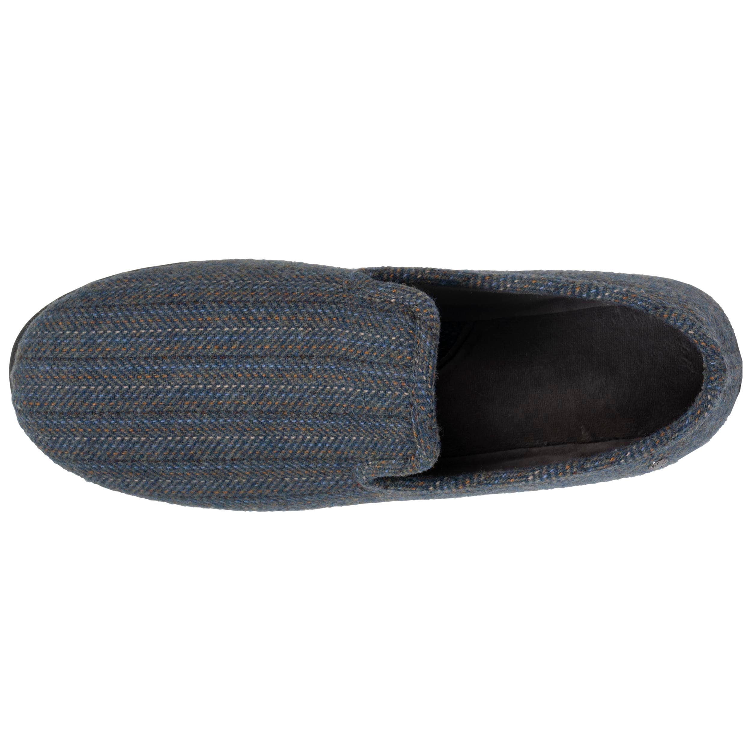 isotoner-chaussons-charentaises-homme-chevrons-bleus image 3