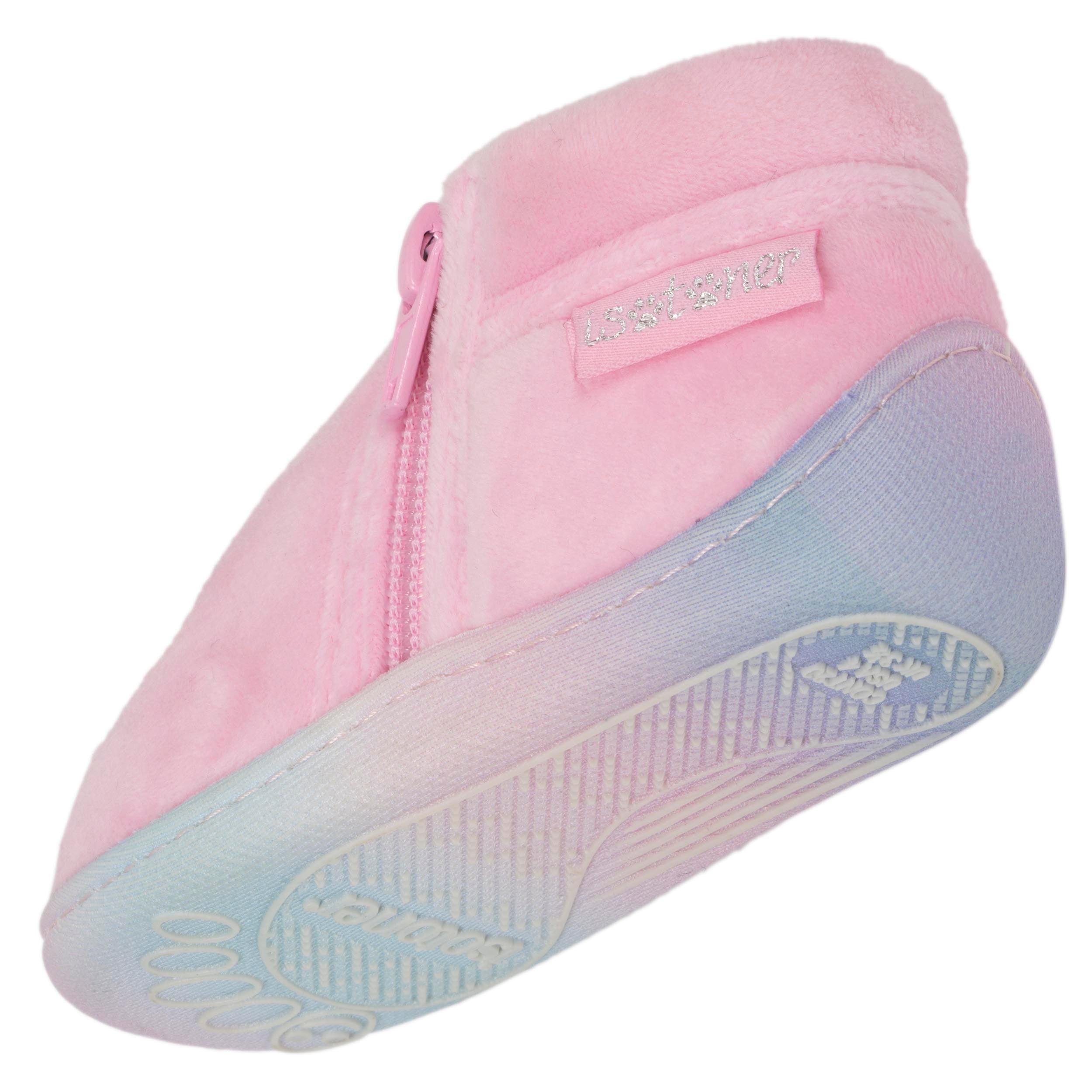 isotoner-chaussons-bottillons-zip-b-b-rose-licorne-antid-rapants image 5