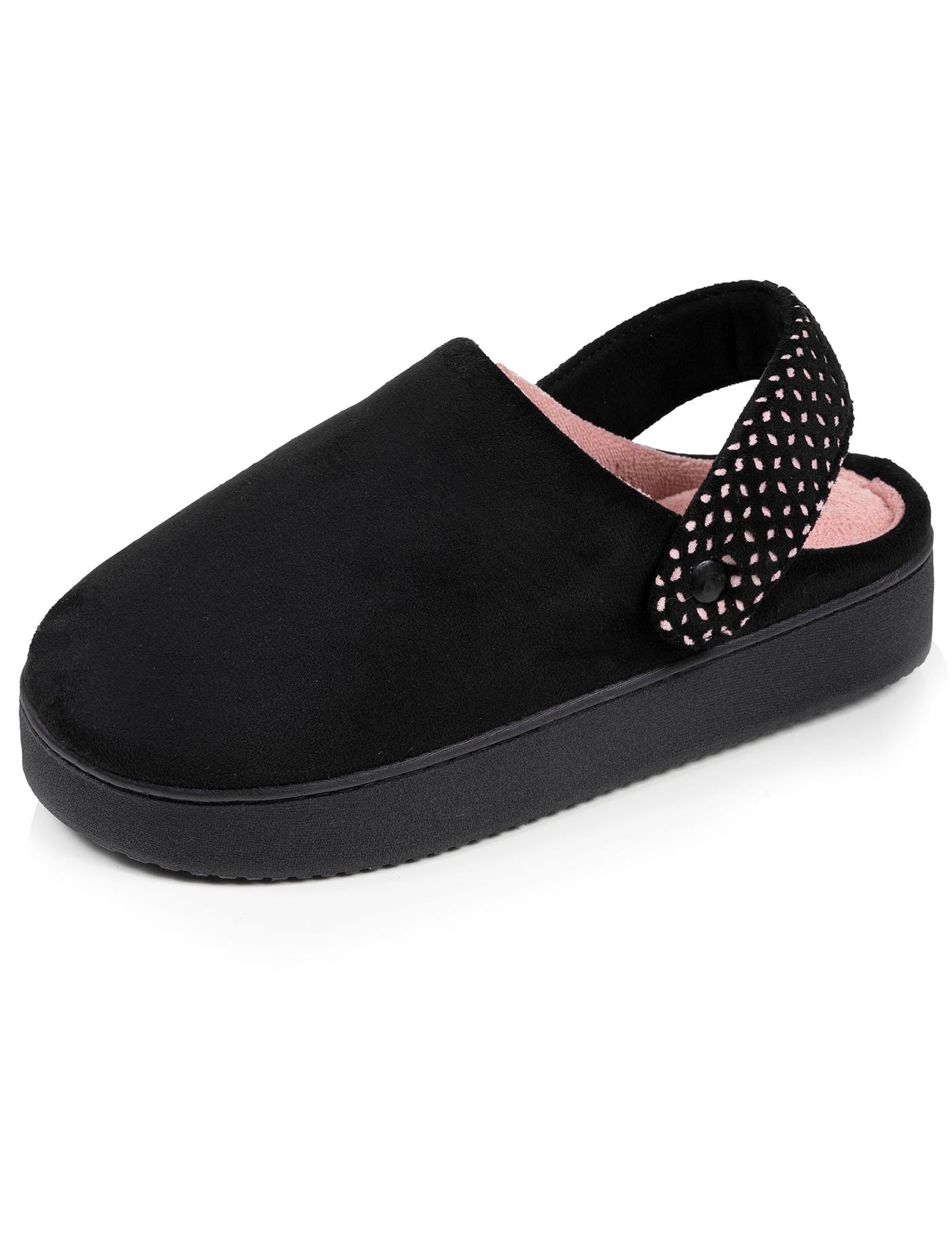 isotoner-chaussons-mules-plateforme-femme-bride-noir image 6