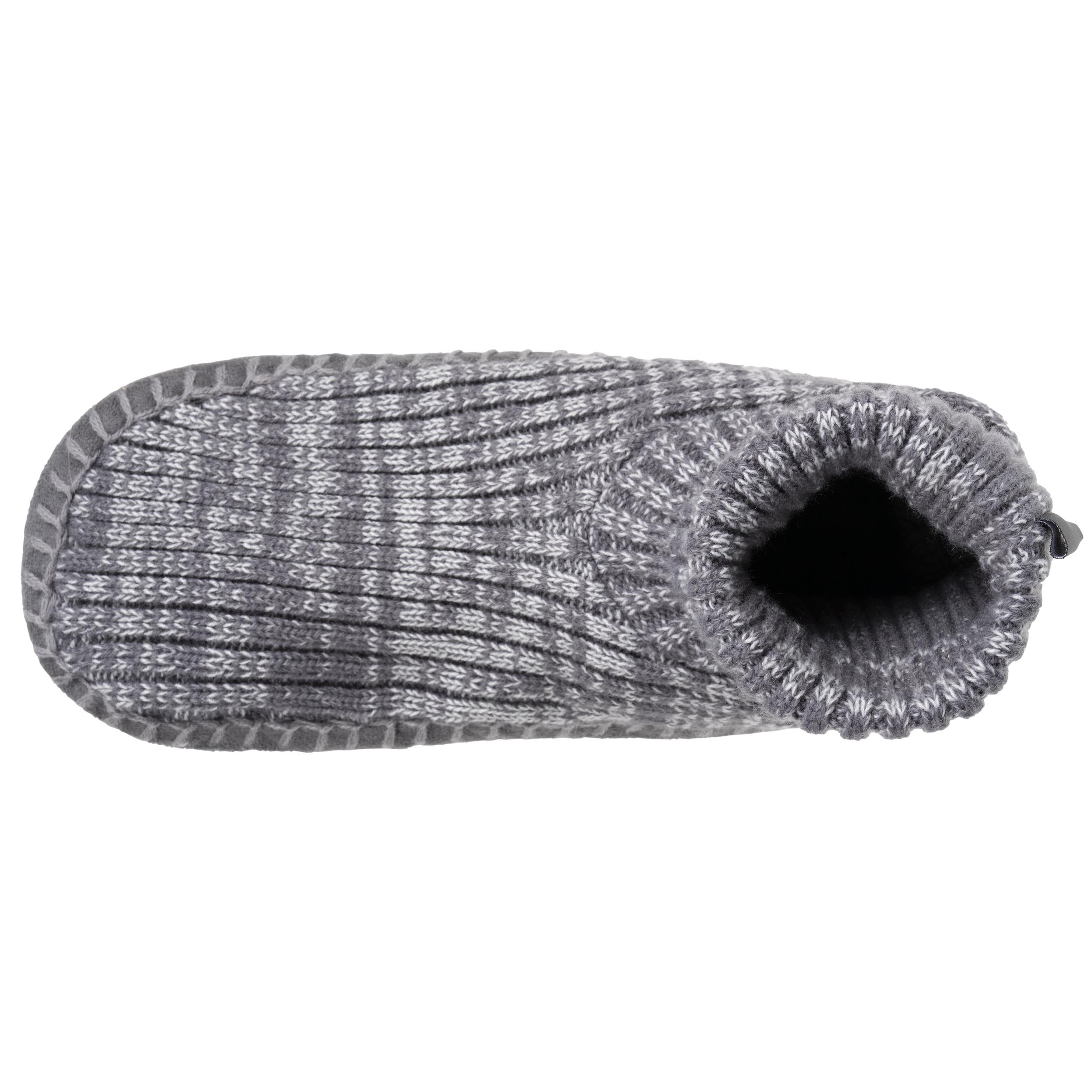 isotoner-chaussons-scandinaves-homme-maille-gris-chin image 2