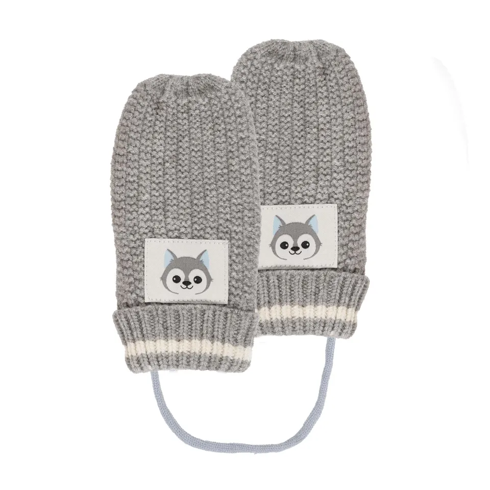 isotoner-moufles-maille-enfant-2-4-ans-gris-ultra-doux image 1