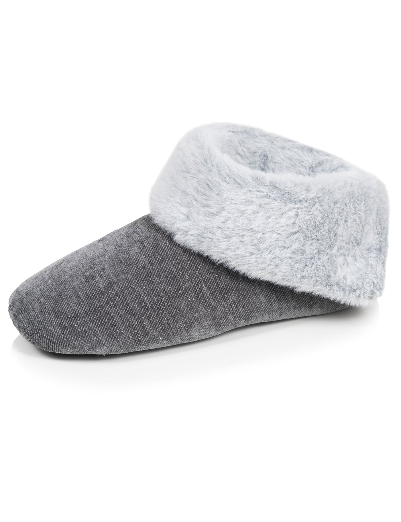 isotoner-chaussons-bottillons-femme-paillet-gris-fonc image 6