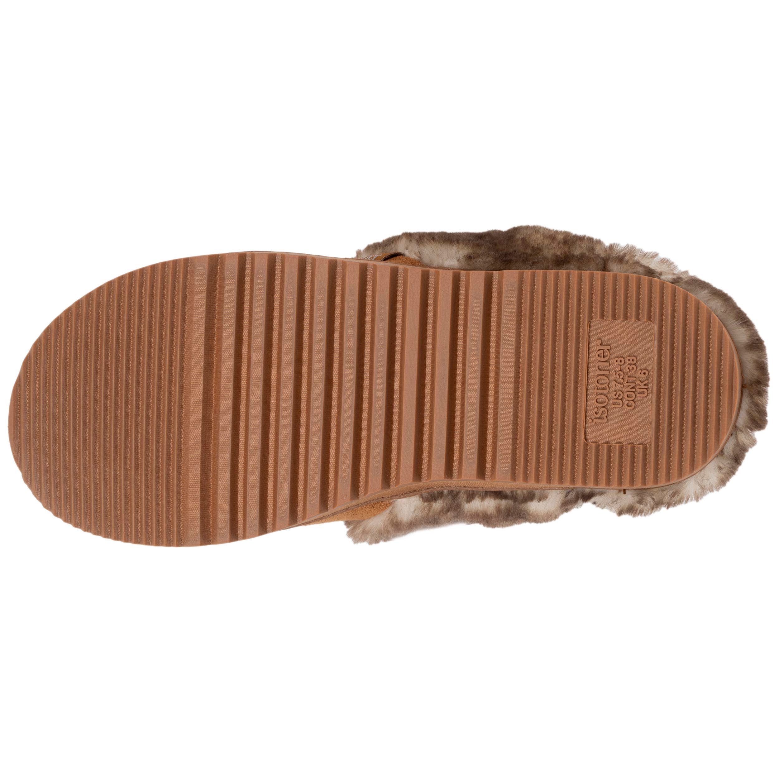 isotoner-chaussons-mules-femme-camel image 4