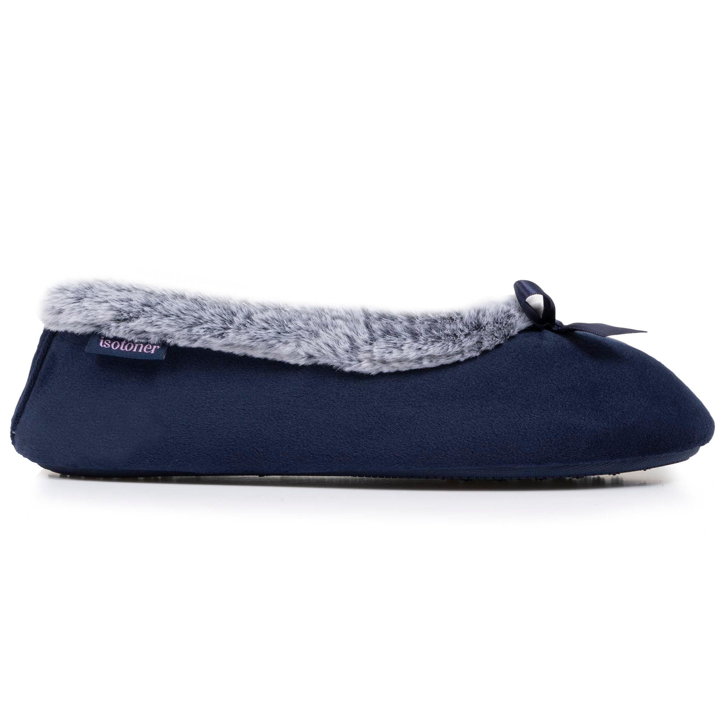isotoner-chaussons-ballerines-femme-marine-m-moire-de-forme image 8