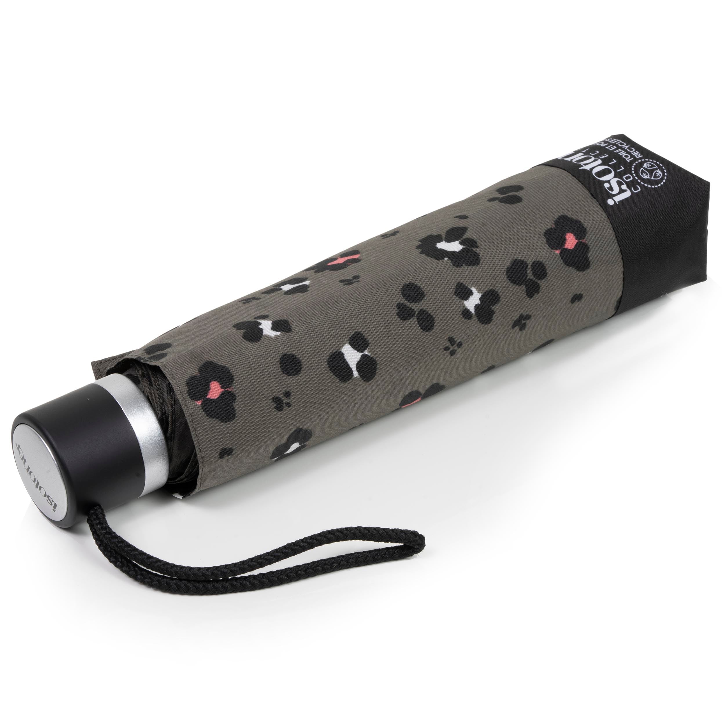 isotoner-parapluie-petit-prix-l-opard-kaki image 1