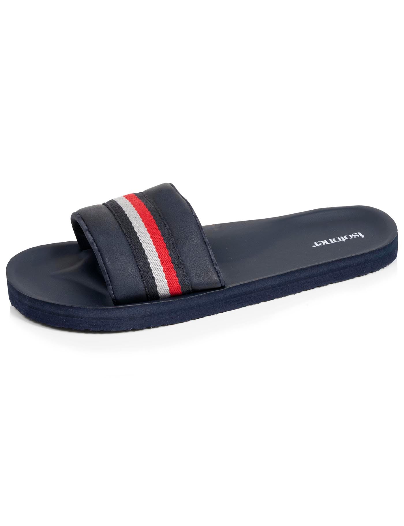 isotoner-mules-claquettes-homme-moul-es-bleu-rouge image 6