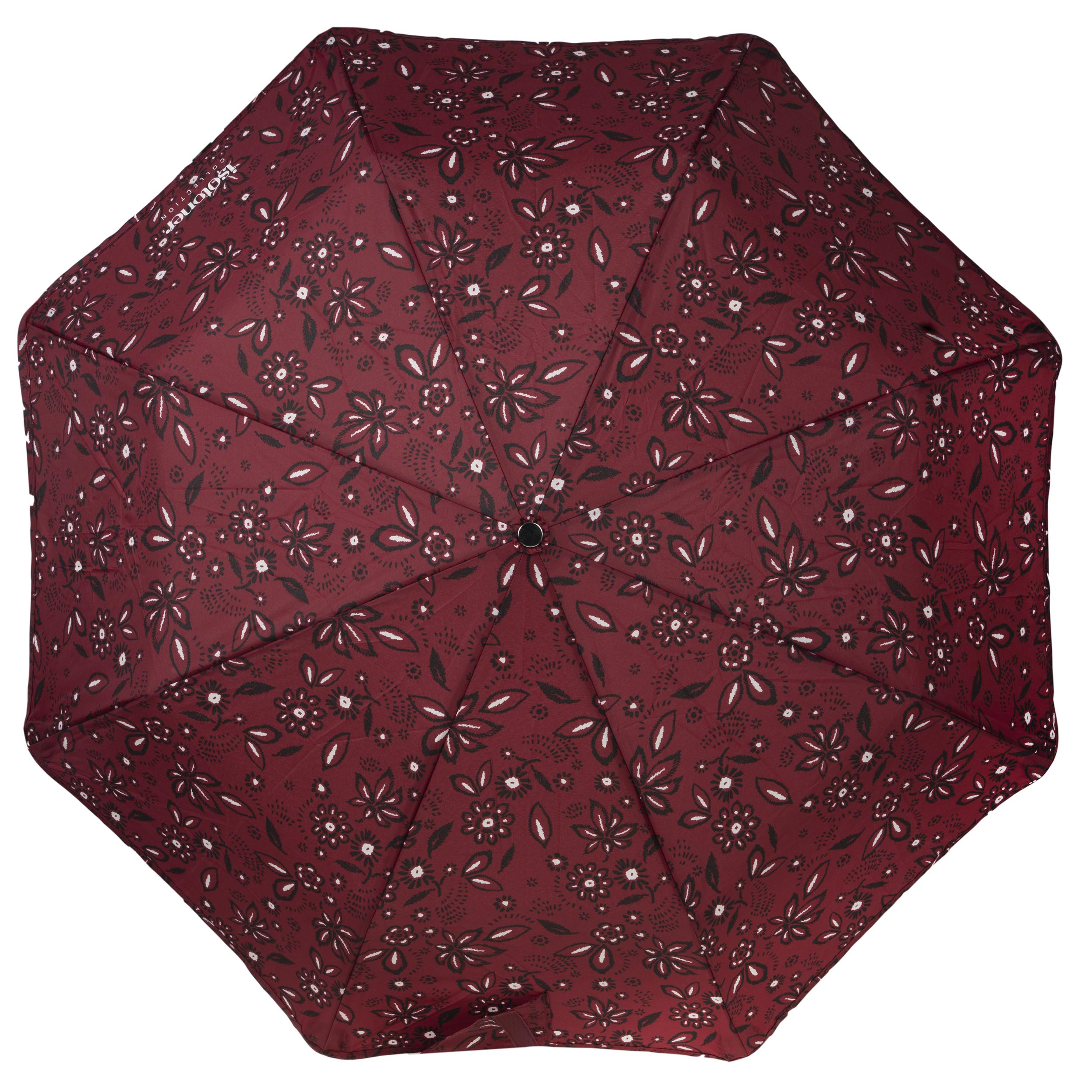 isotoner-parapluie-x-tra-solide-28-cm-bandana-bordeaux-automatique image 3