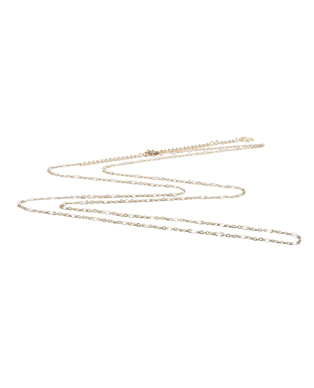 cache-c-ur-cha-ne-bola-grossesse-or-perles-blanches-110-cm image 2