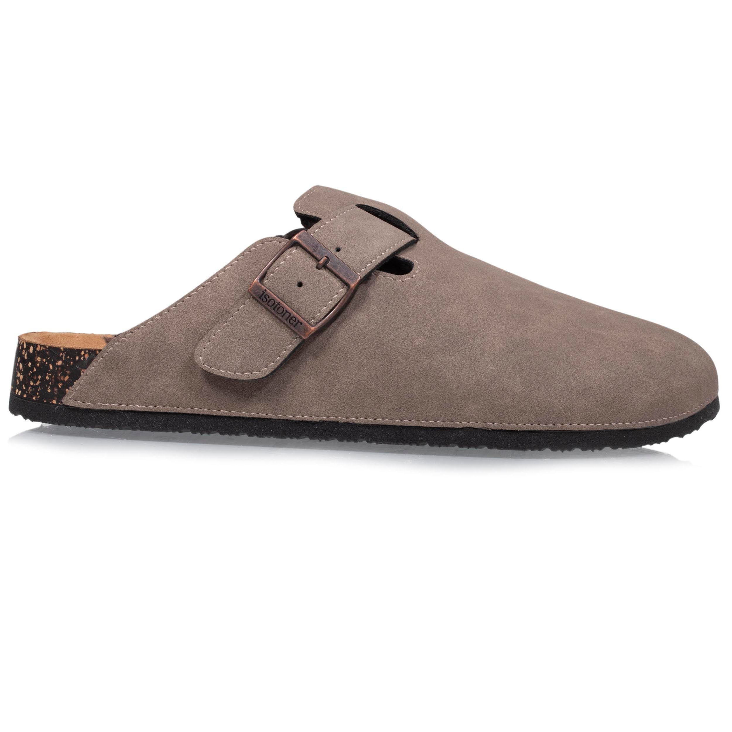 isotoner-sabots-fourr-s-homme-taupe-mules-hiver image 8