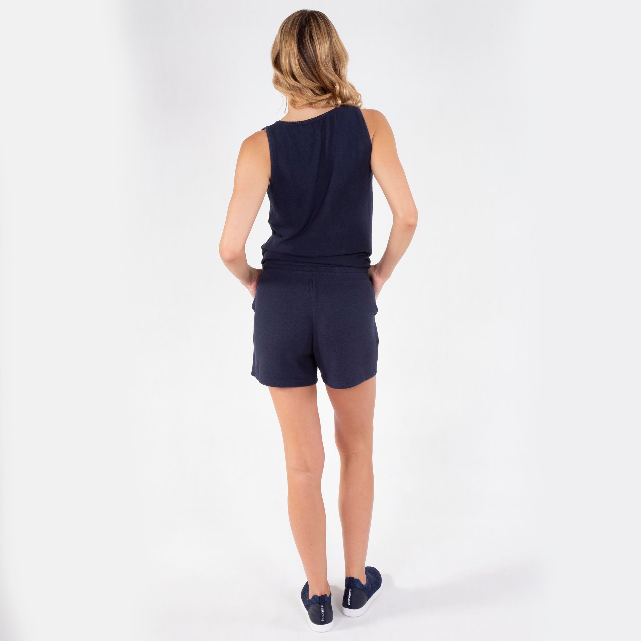 isotoner-short-femme-bleu-marine-viscose-ecovero image 4