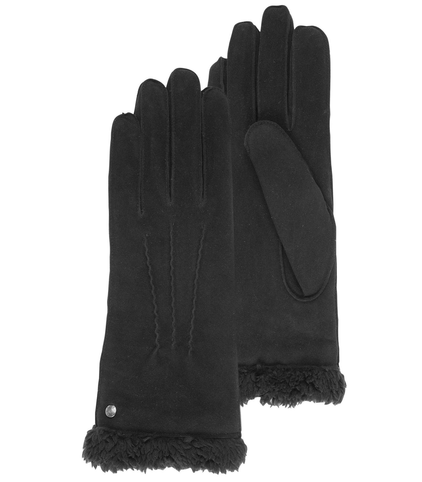 isotoner-gants-femme-cuir-velours-fourr-s-noir-premium image 6
