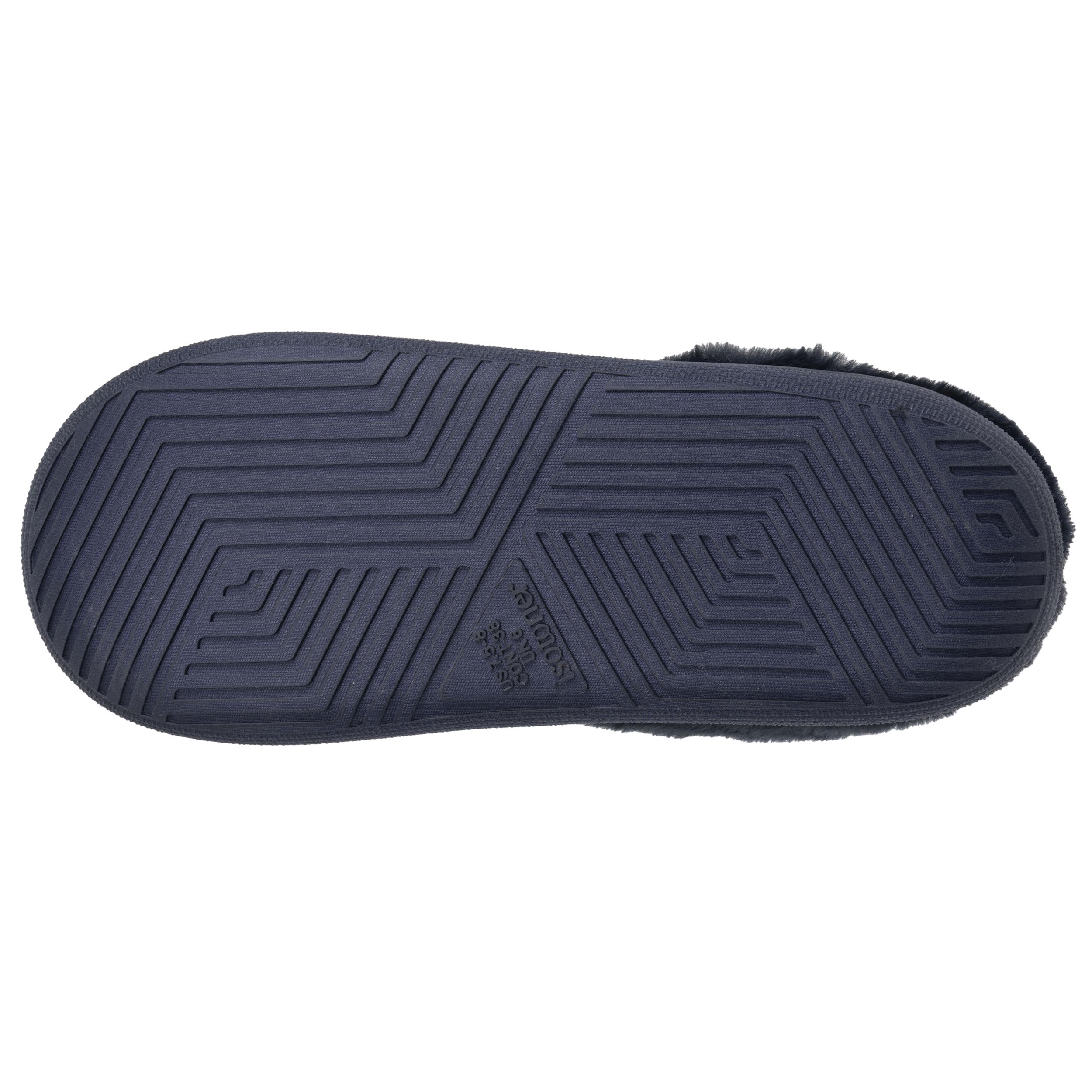 isotoner-chaussons-mules-femme-bloup-marine-lurex image 4