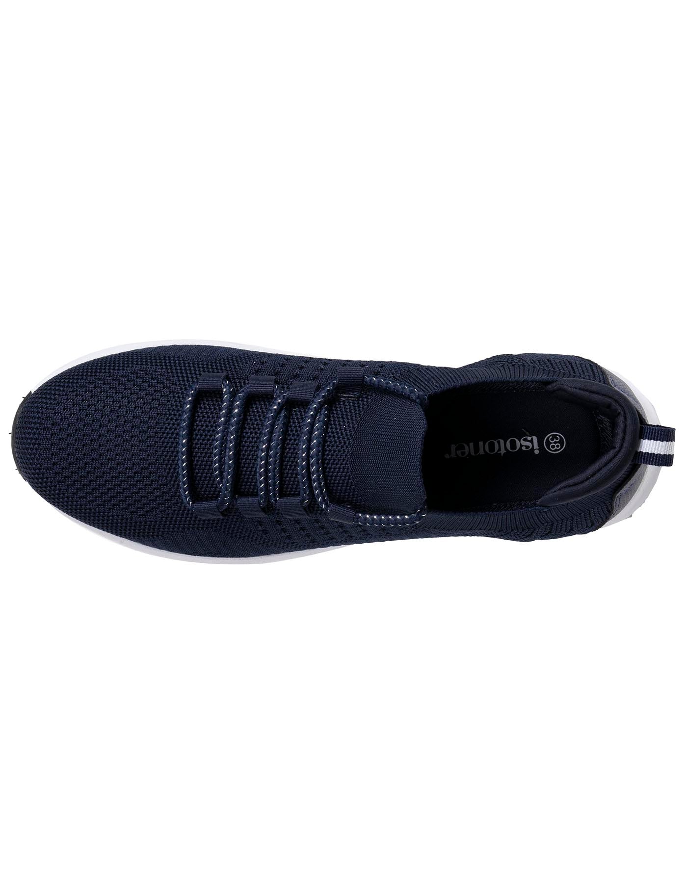 isotoner-baskets-confort-femme-slip-on-lacets-marine-everywear image 7