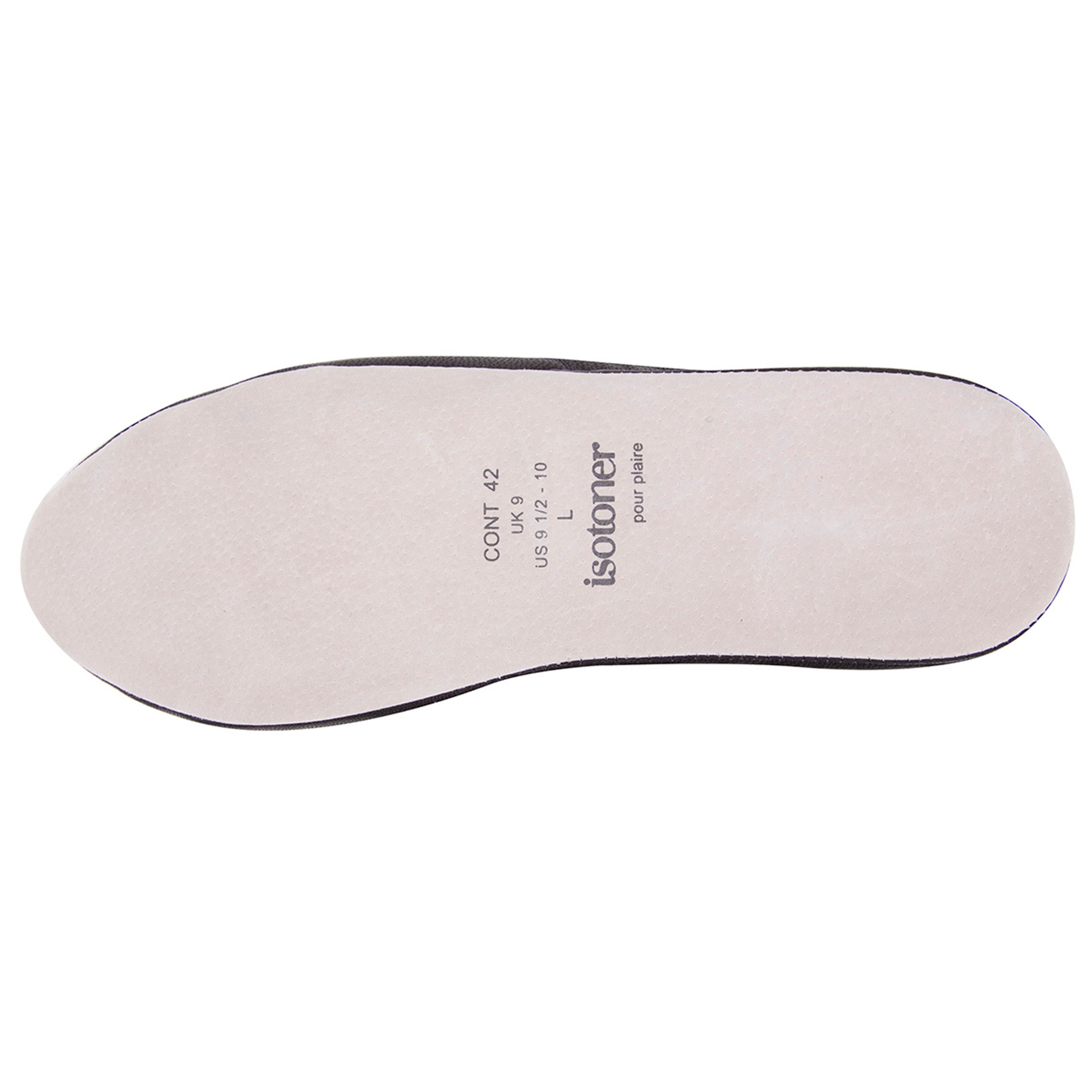 isotoner-chaussons-mules-cuir-homme-noir image 4