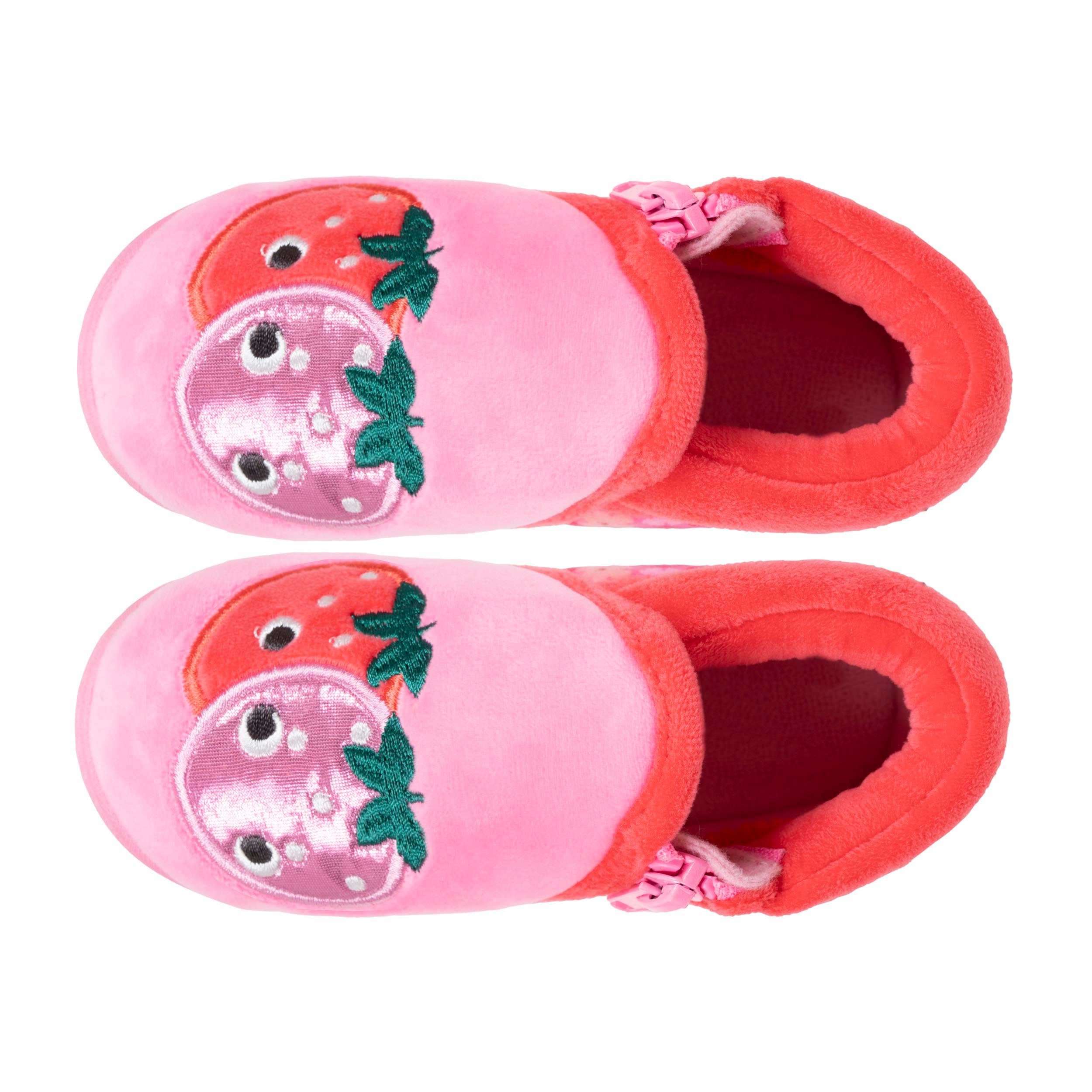 isotoner-chaussons-bottillons-zip-b-b-fraise-rose image 2