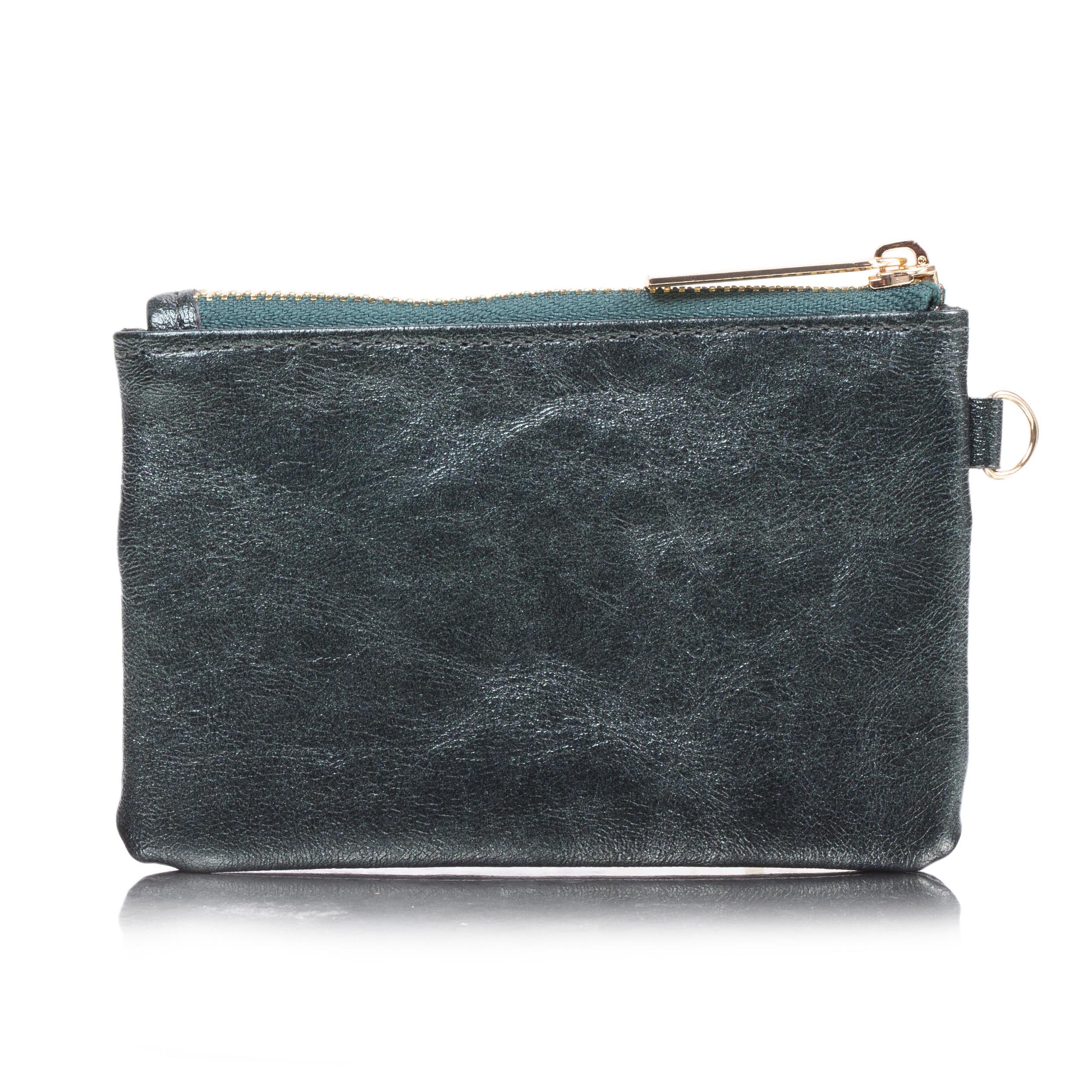 isotoner-porte-monnaie-femme-zipp-vert-rfid image 3