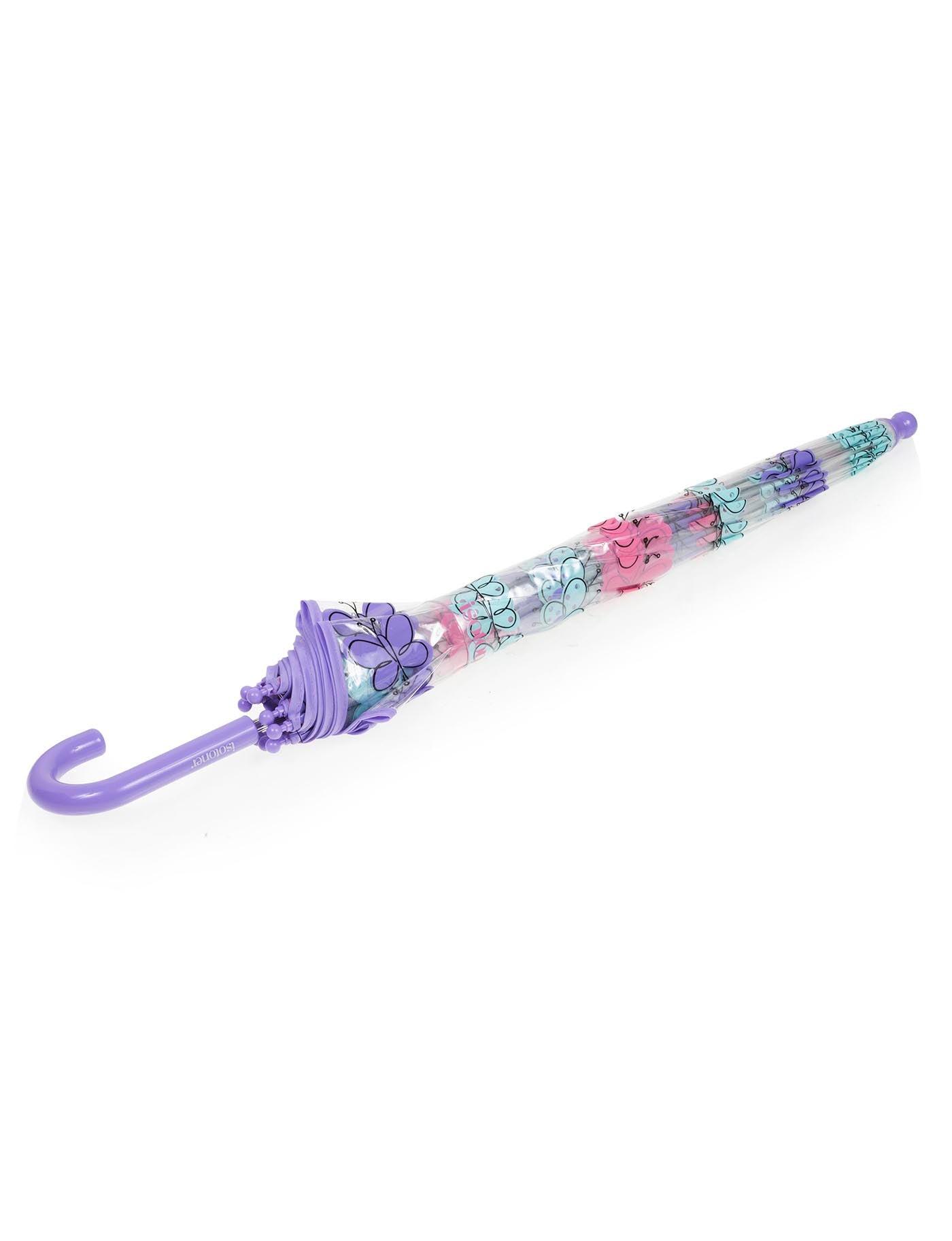 isotoner-parapluie-enfant-cloche-transparent-papillons image 6