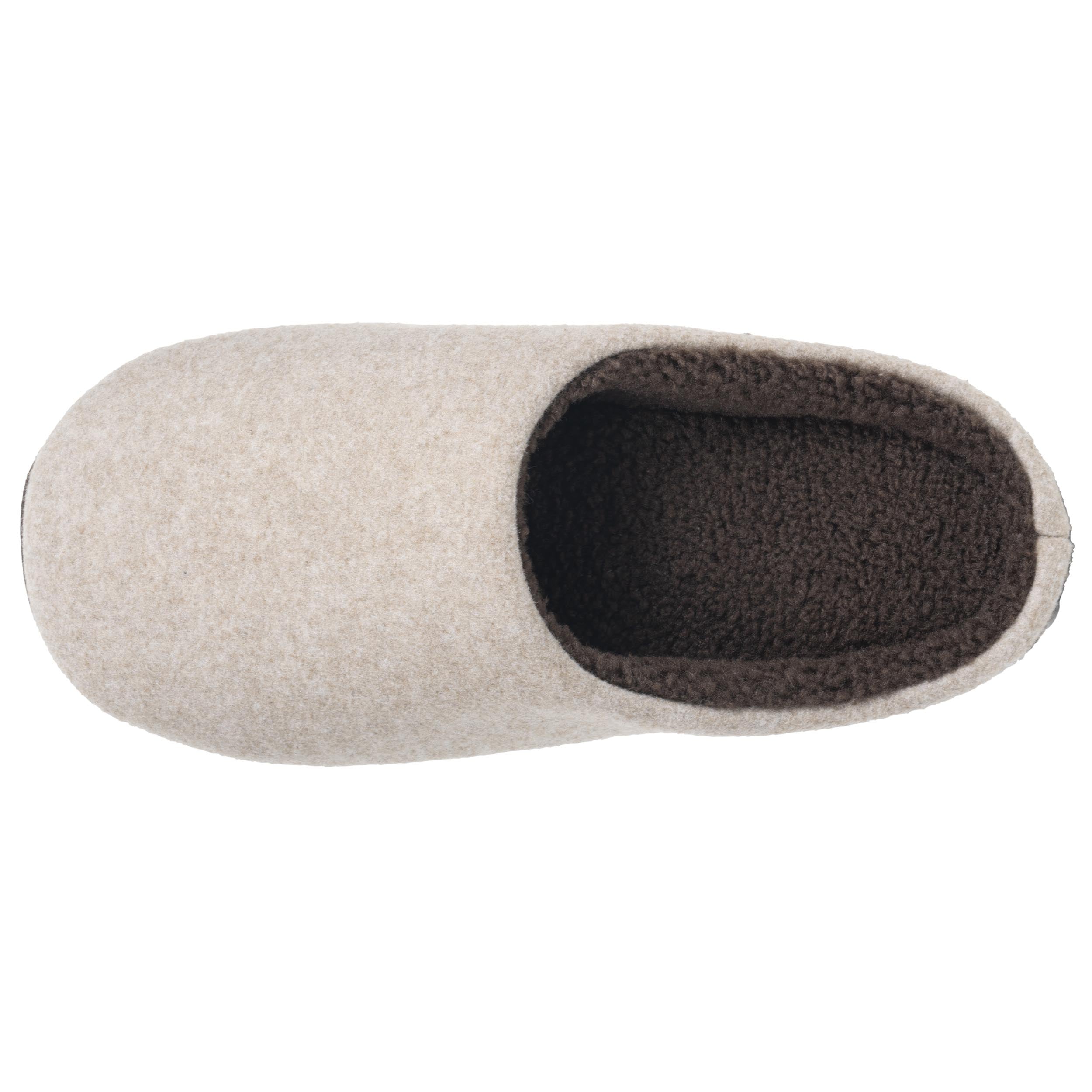 isotoner-chaussons-mules-homme-feutrine-beige image 3