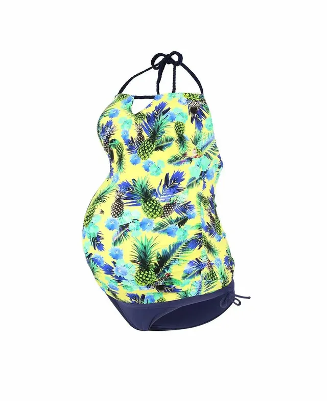 cache-c-ur-aloha-tankini-de-grossesse-2-pi-ces-jaune image 1