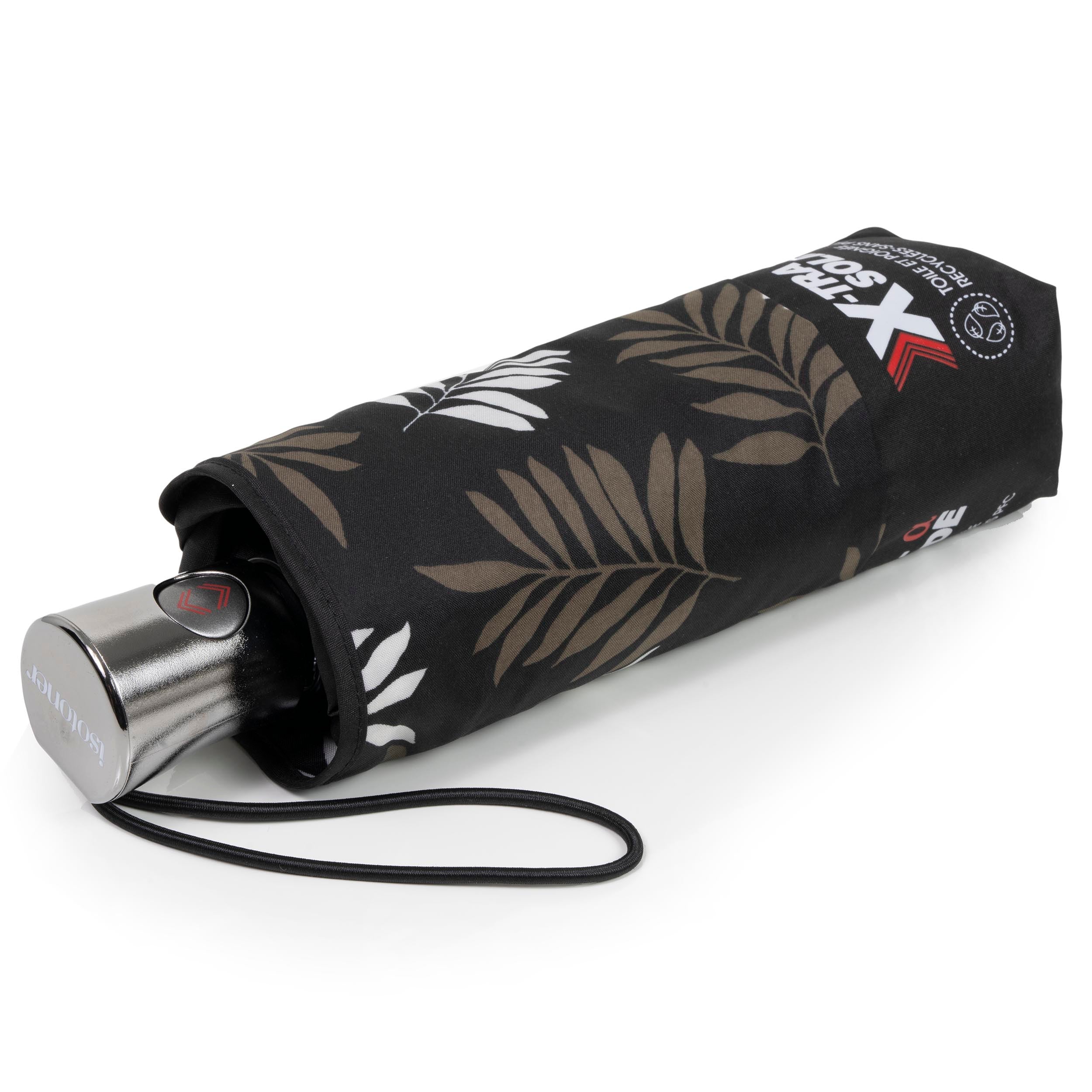 isotoner-parapluie-x-tra-solide-23-cm-feuille-kaki-auto image 1