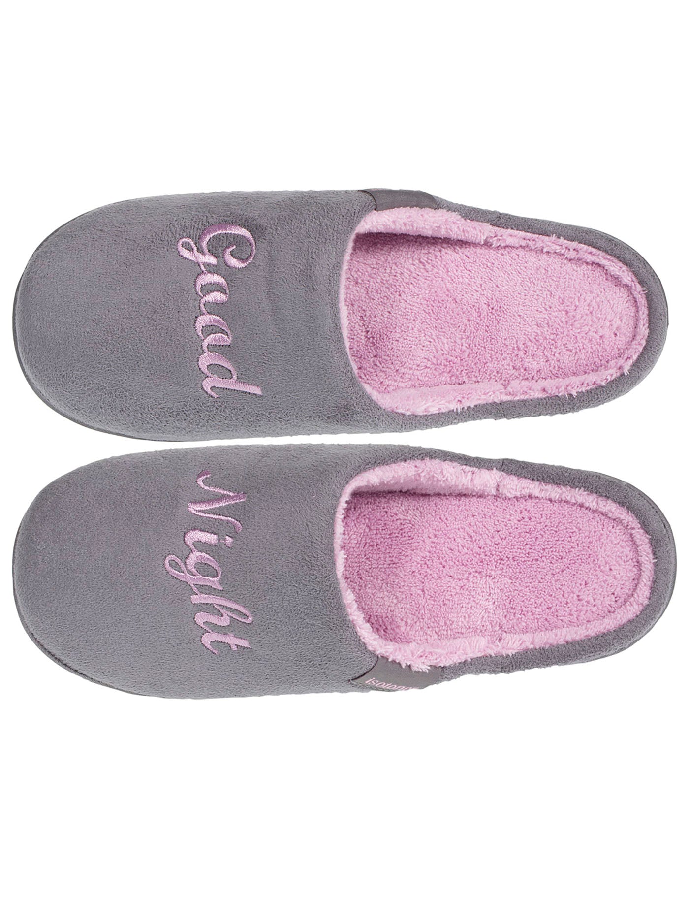 isotoner-chaussons-mules-junior-gris-rose image 7