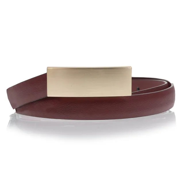isotoner-ceinture-fine-femme-rouge-boucle-plate-2-cm image 1