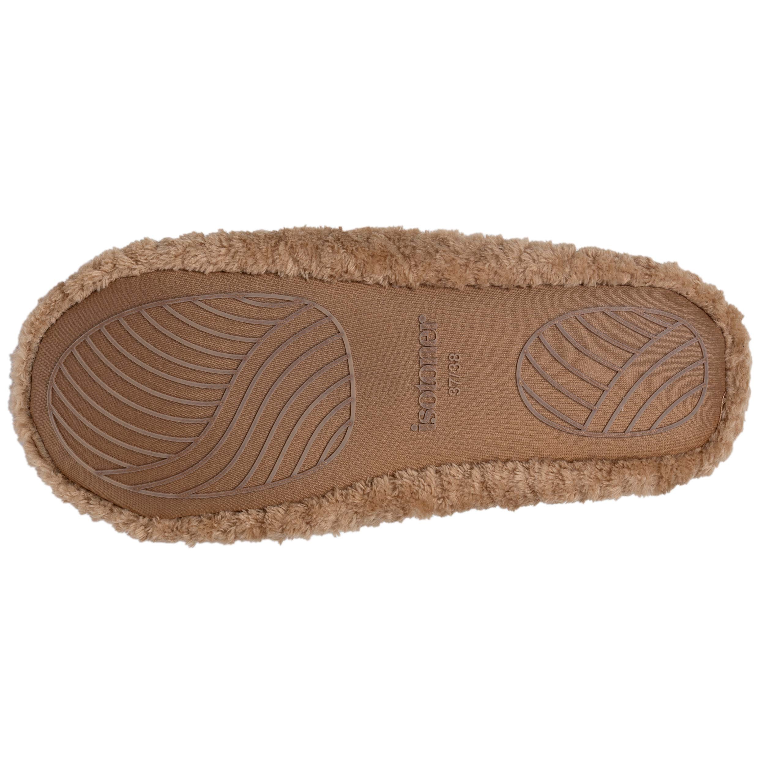 isotoner-chaussons-ballerines-textur-s-femme-camel image 4