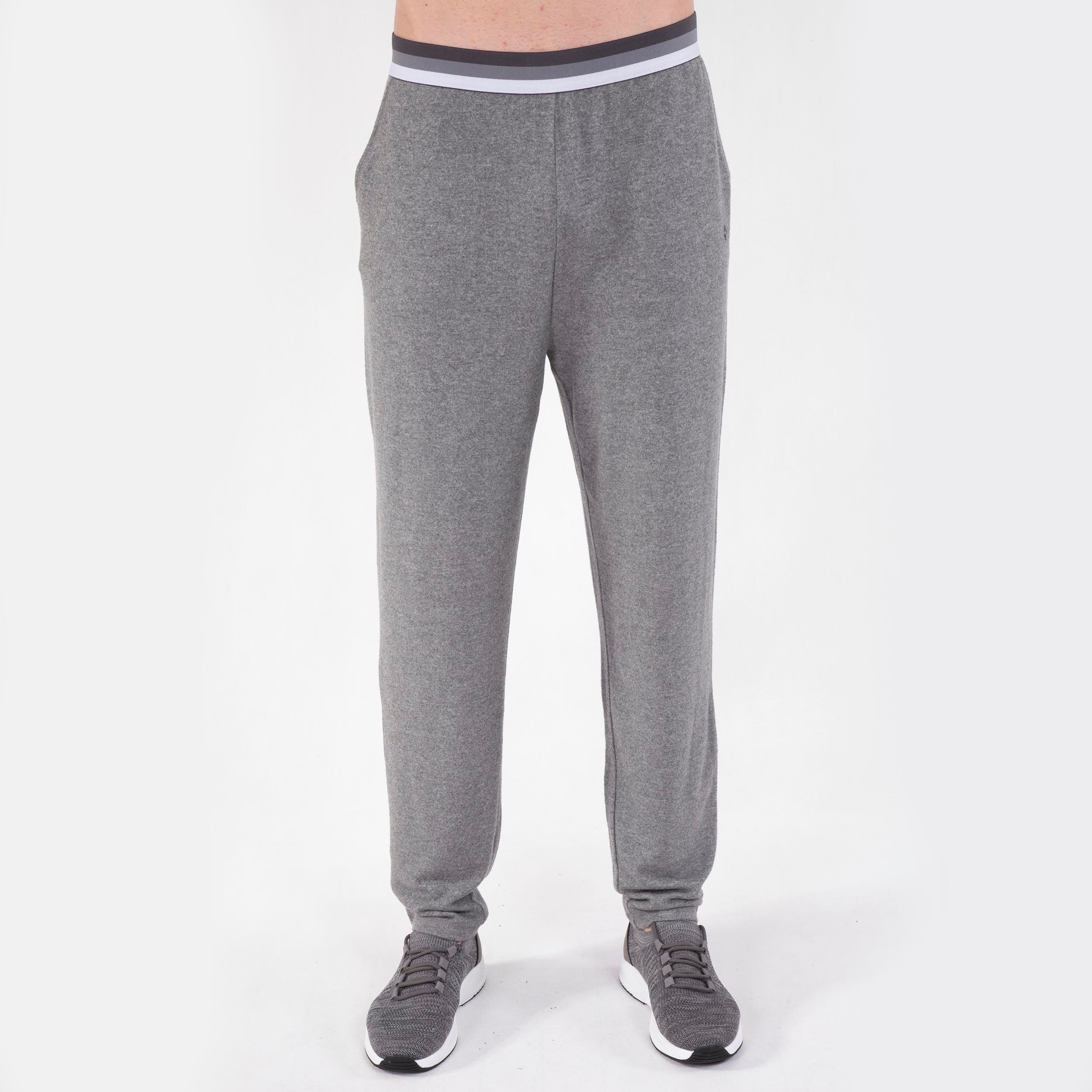 isotoner-pantalon-lastique-homme-gris-loungewear image 1