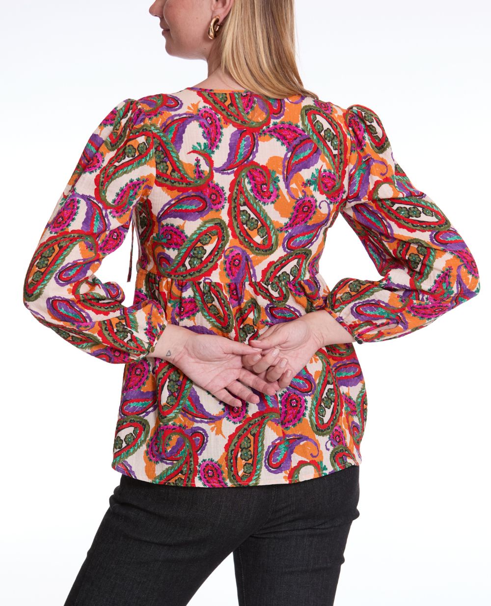 cache-c-ur-latina-blouse-manches-ballon-grossesse-et-allaitement-multico image 6